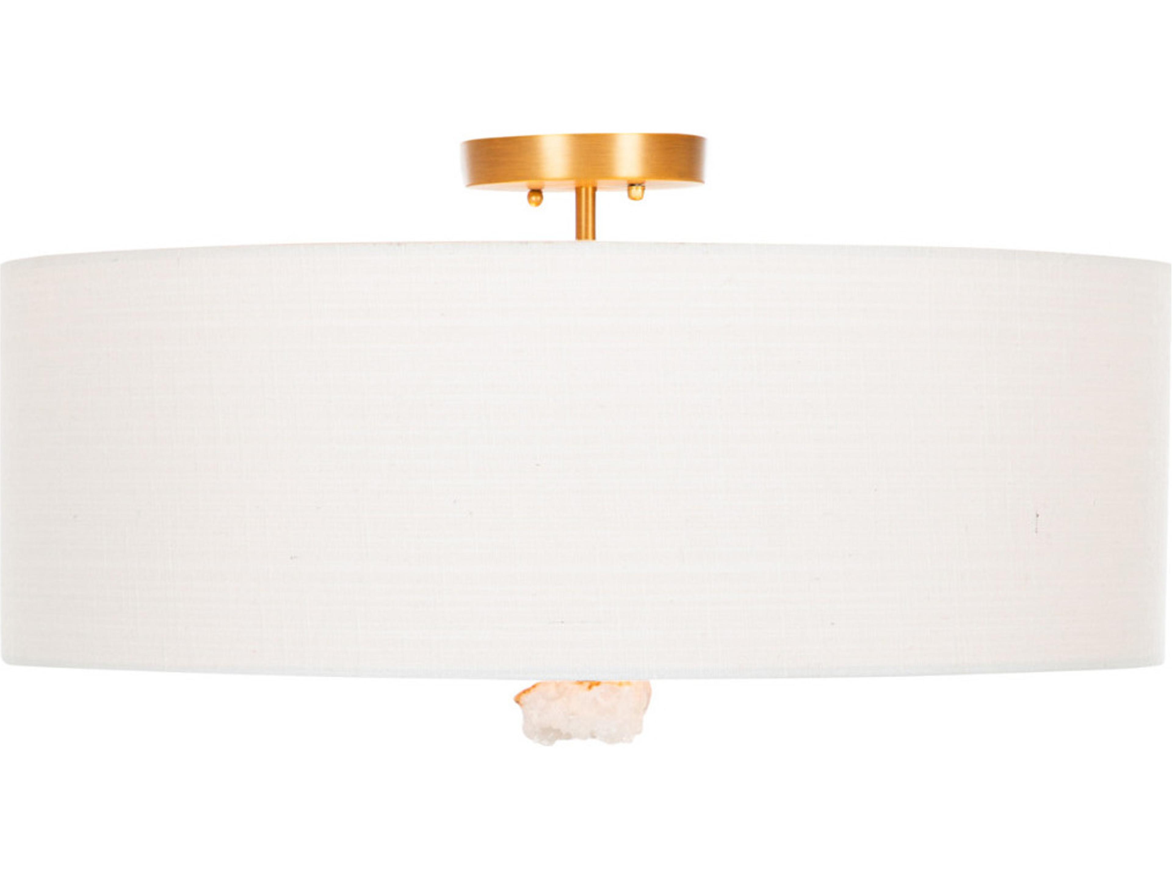 Gabby Mabel 2-Light White Flush Mount