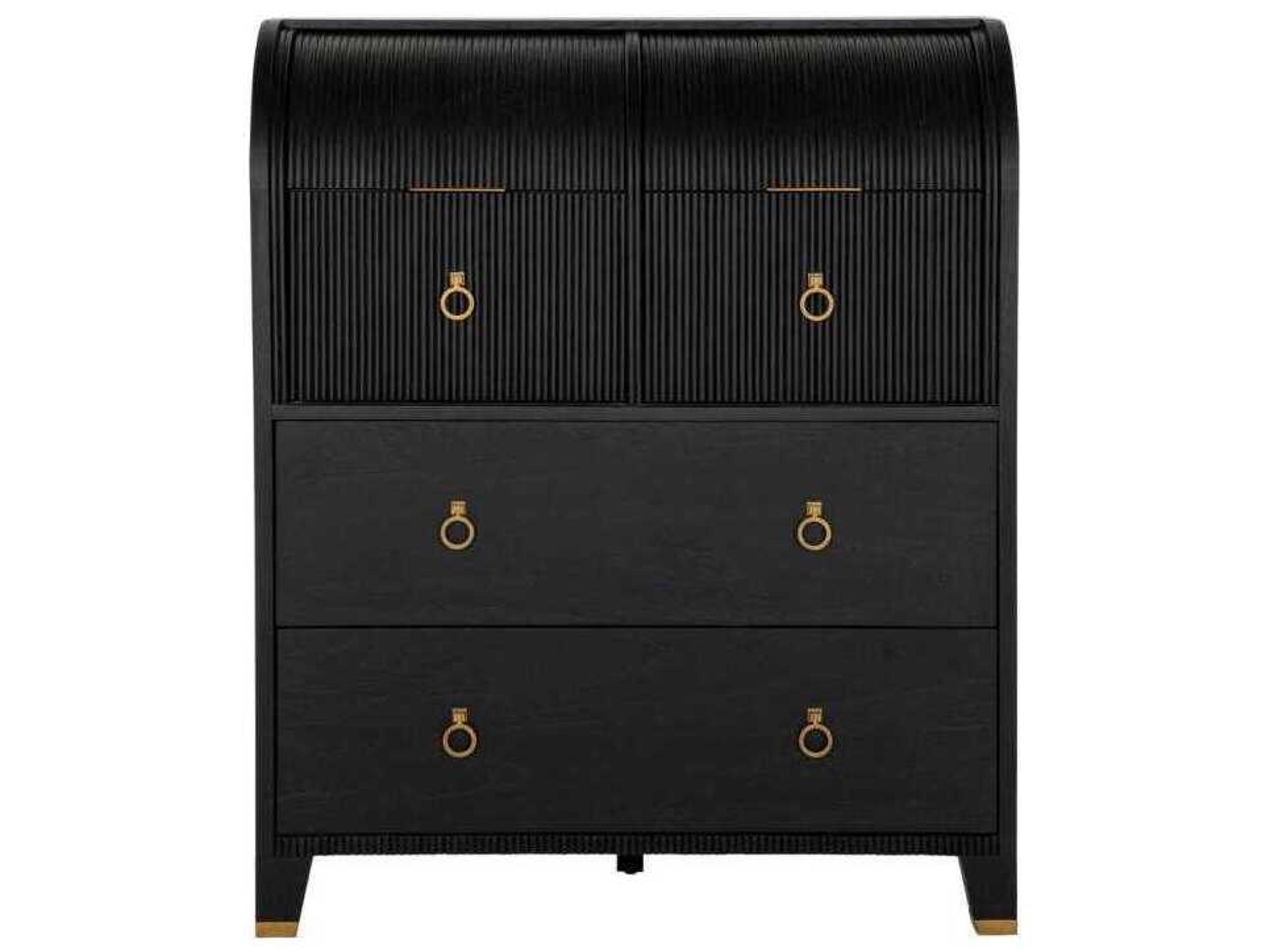 Gabby Maison Brushed Black Mindi Wood Accent Chest