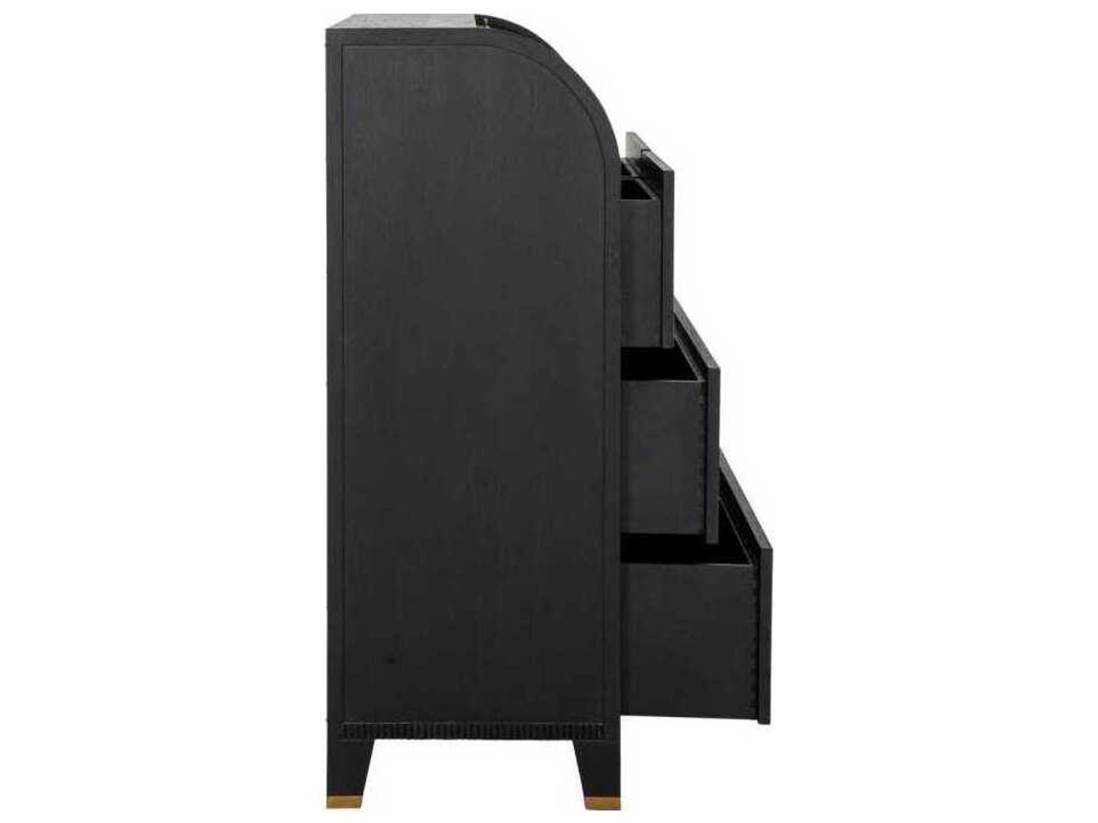 Gabby Maison Brushed Black Mindi Wood Accent Chest