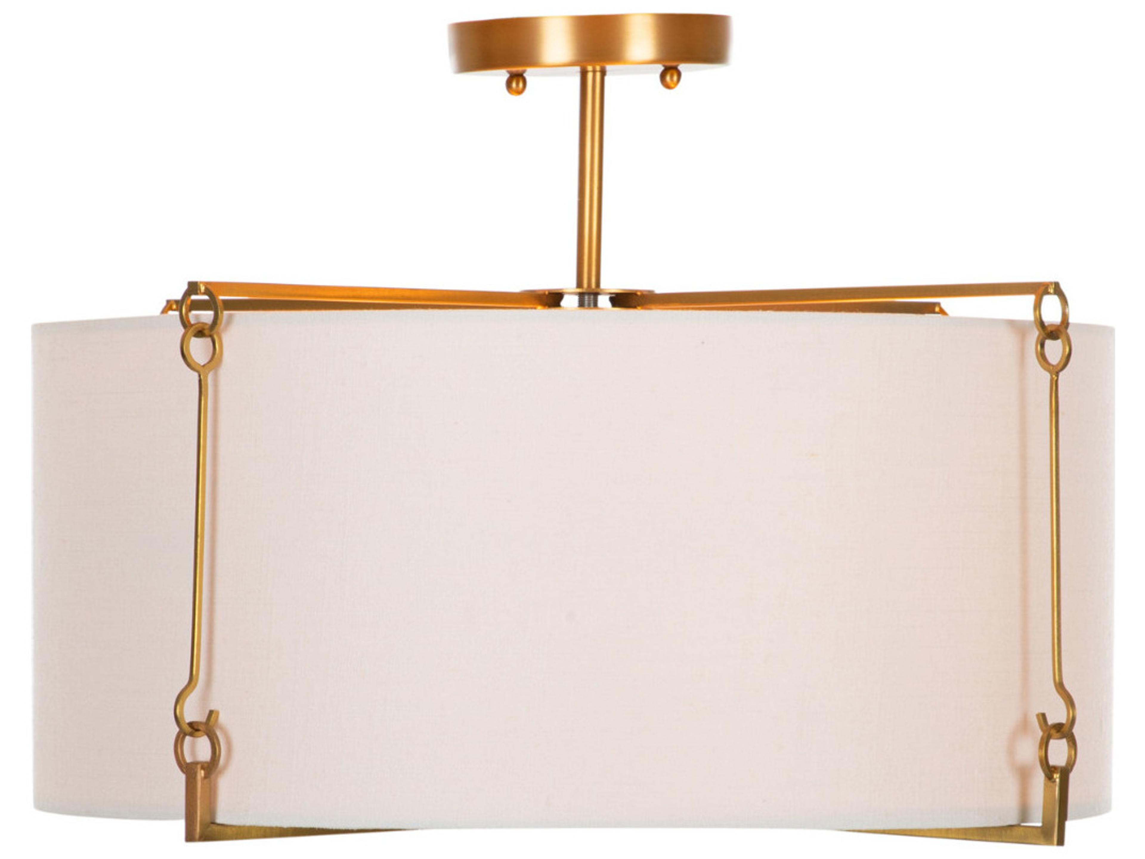 Gabby Theresa 2-Light Brass Semi Flush Mount