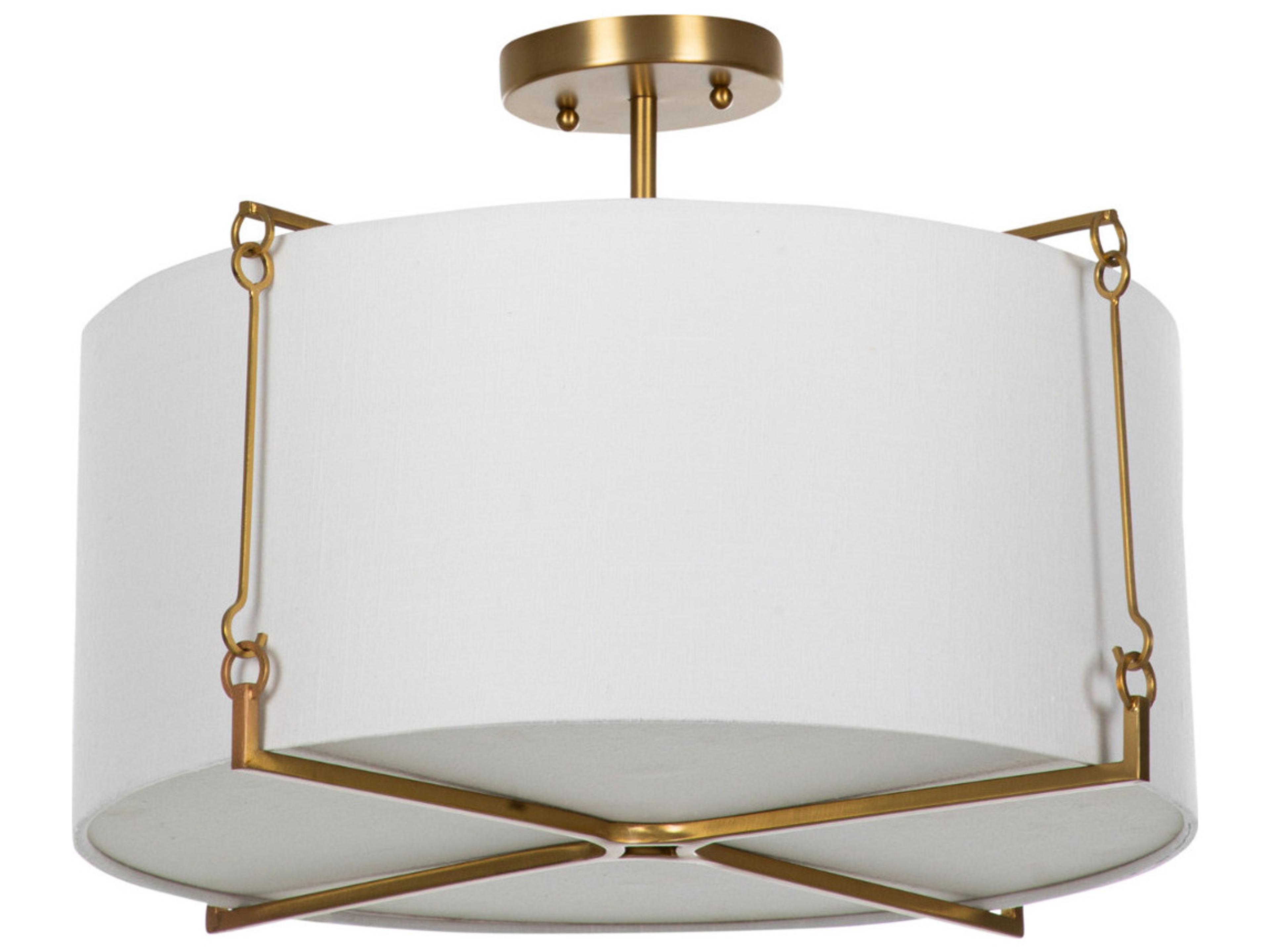 Gabby Theresa 2-Light Brass Semi Flush Mount