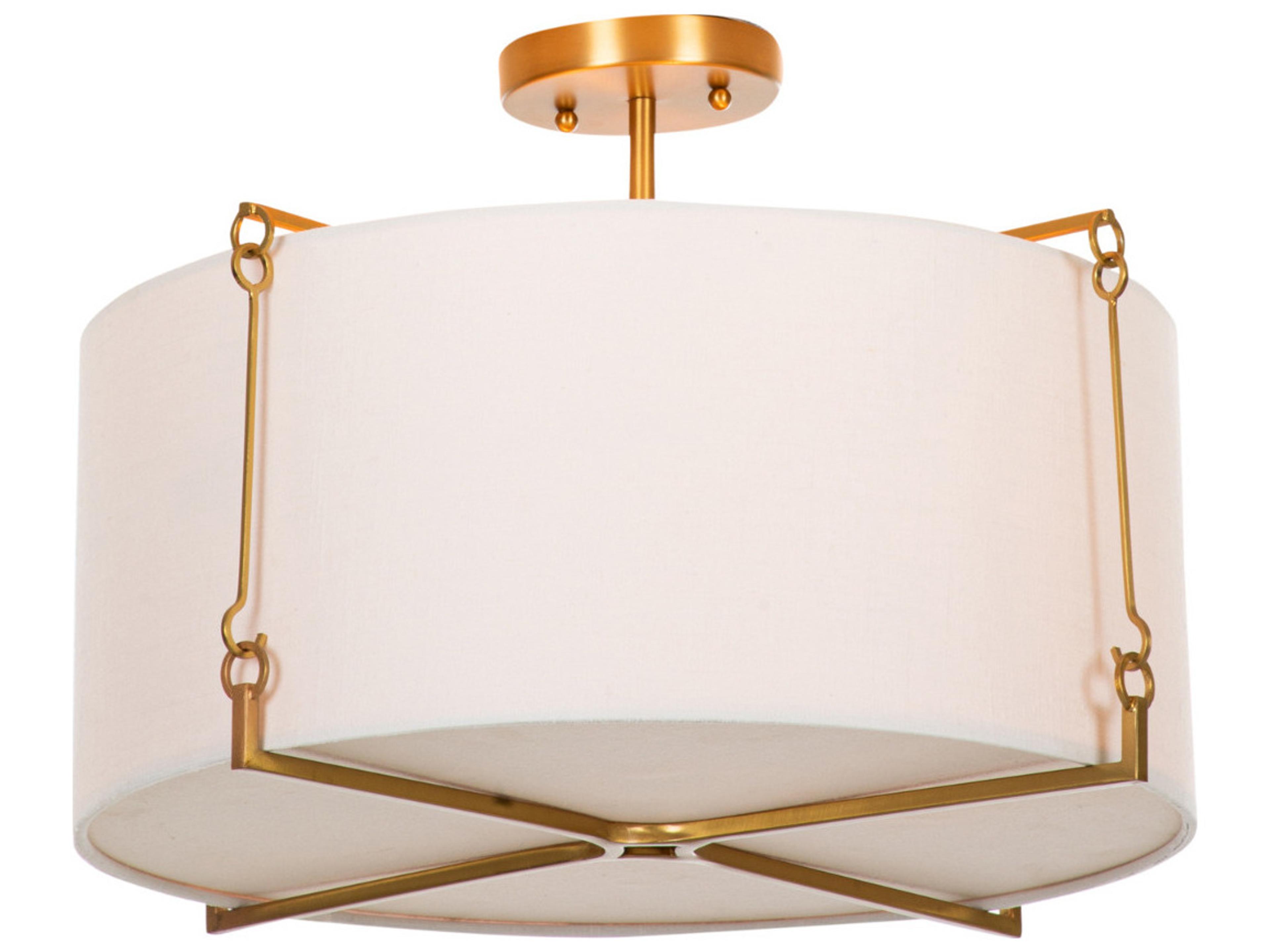 Gabby Theresa 2-Light Brass Semi Flush Mount