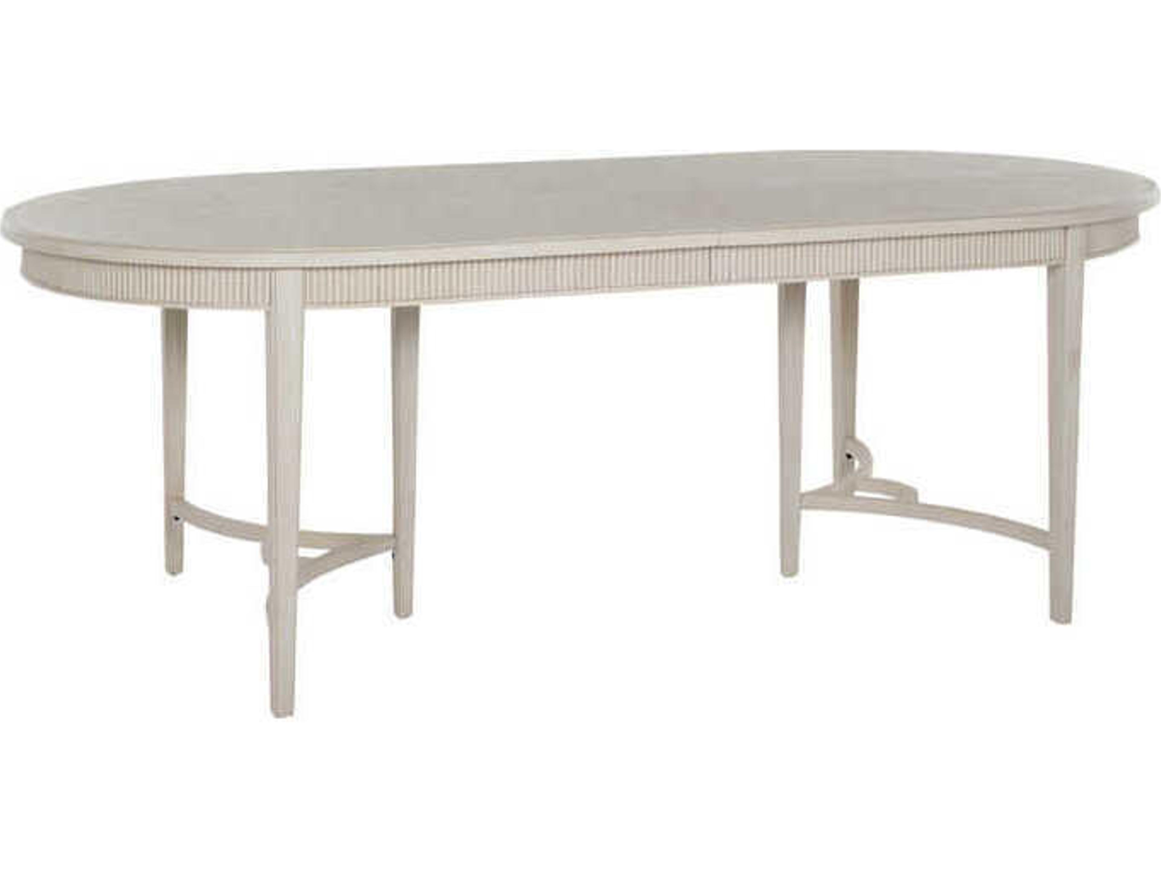 Whitlock Oval Extendable Dining Table in Cerused White