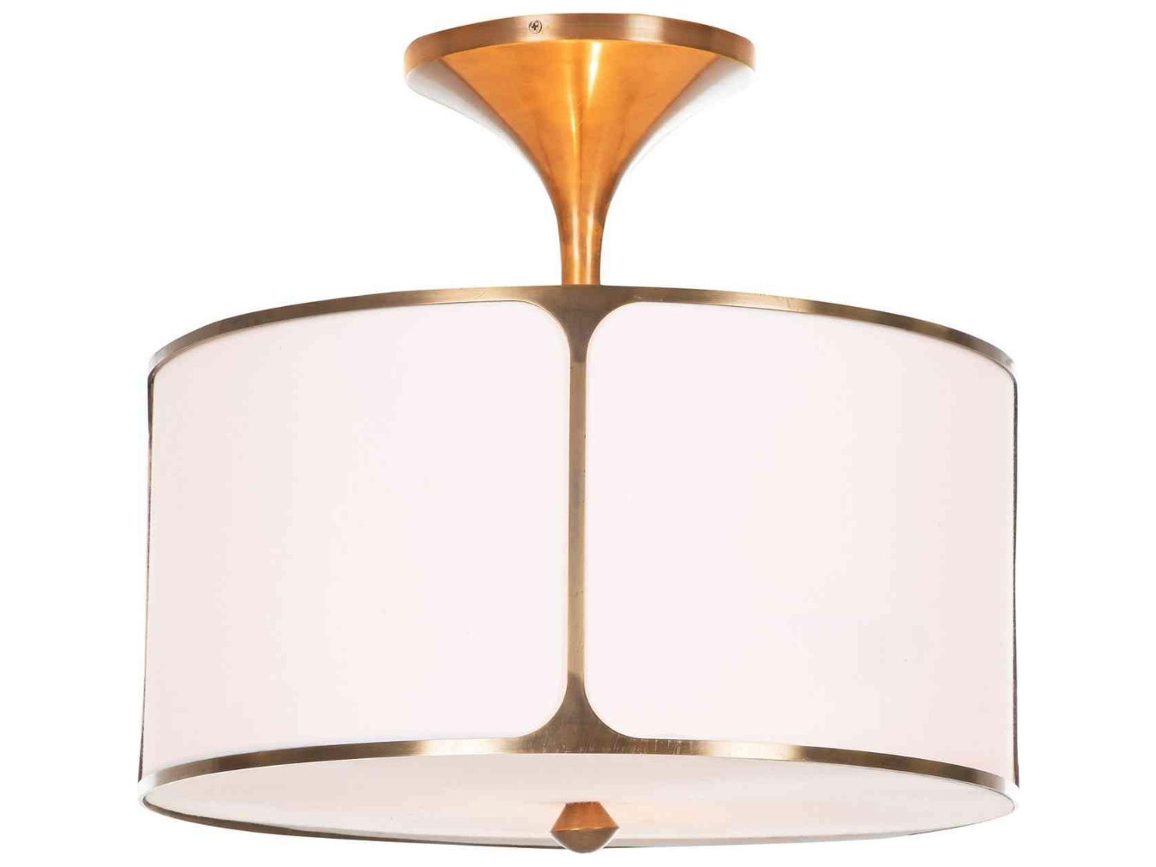 Gabby Dove 2-Light Aged Bronze Salt Linen Semi Flush Mount