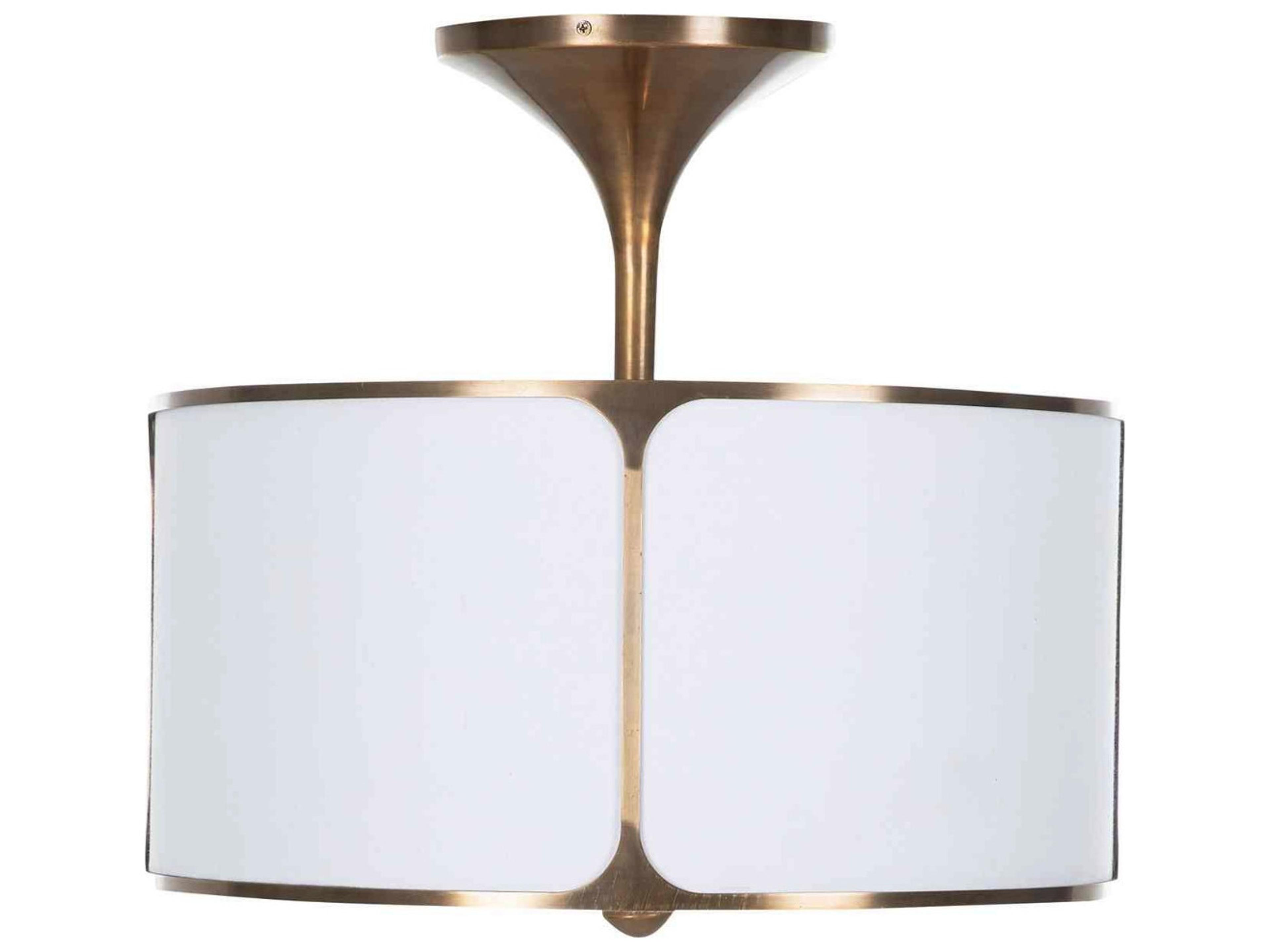Gabby Dove 2-Light Aged Bronze Salt Linen Semi Flush Mount
