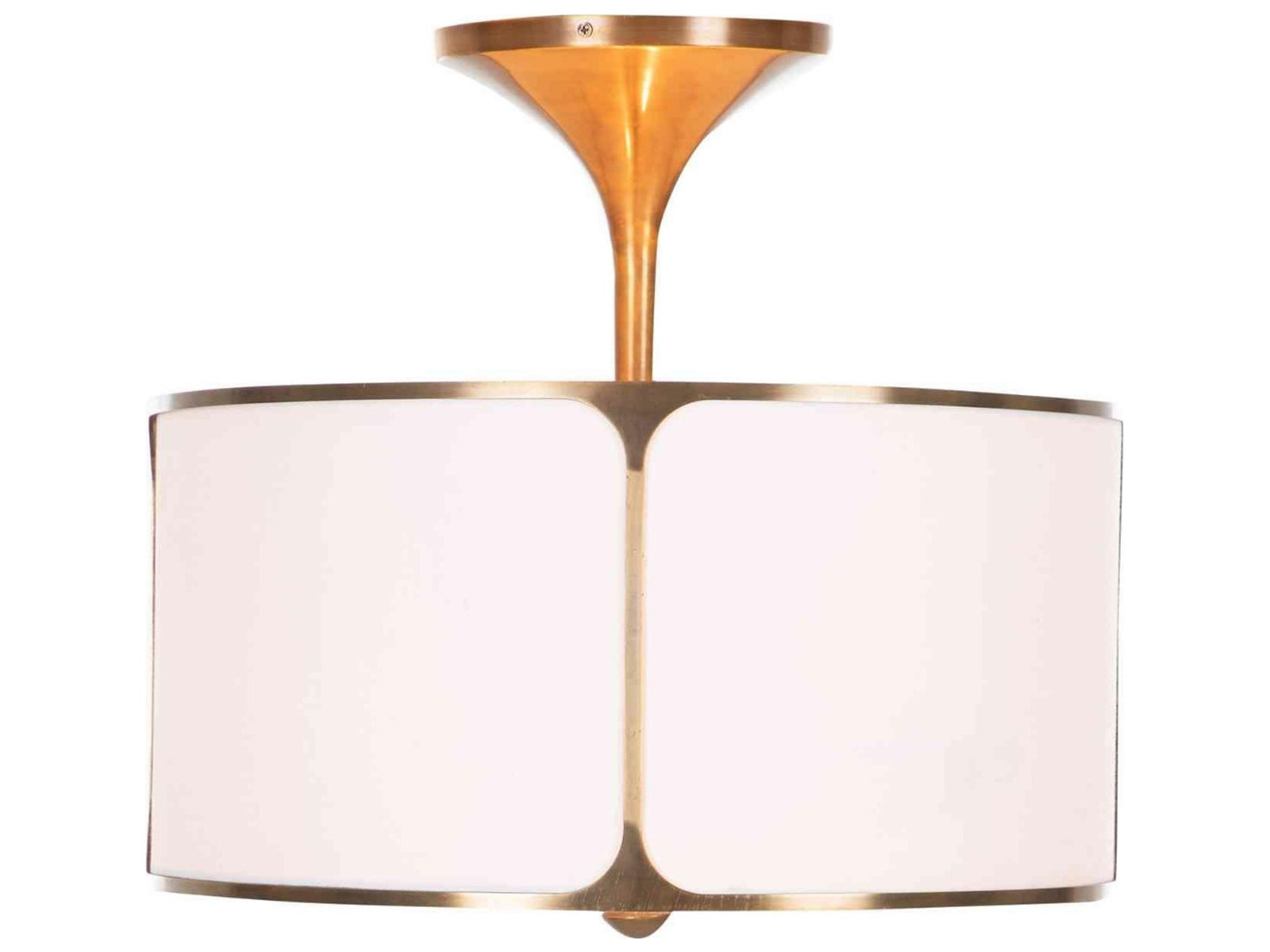 Gabby Dove 2-Light Aged Bronze Salt Linen Semi Flush Mount