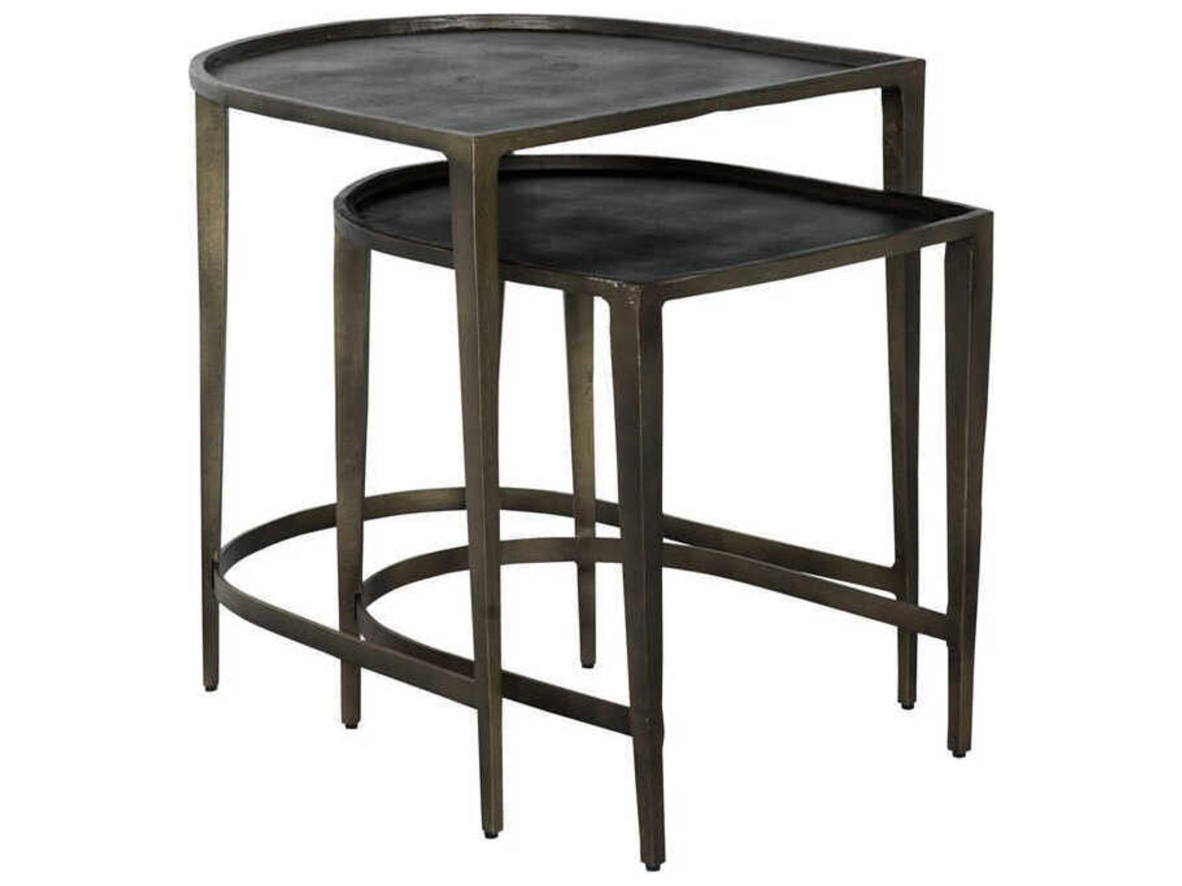 Gabby Dresden Metal Antique Dark Bronze Nesting Table
