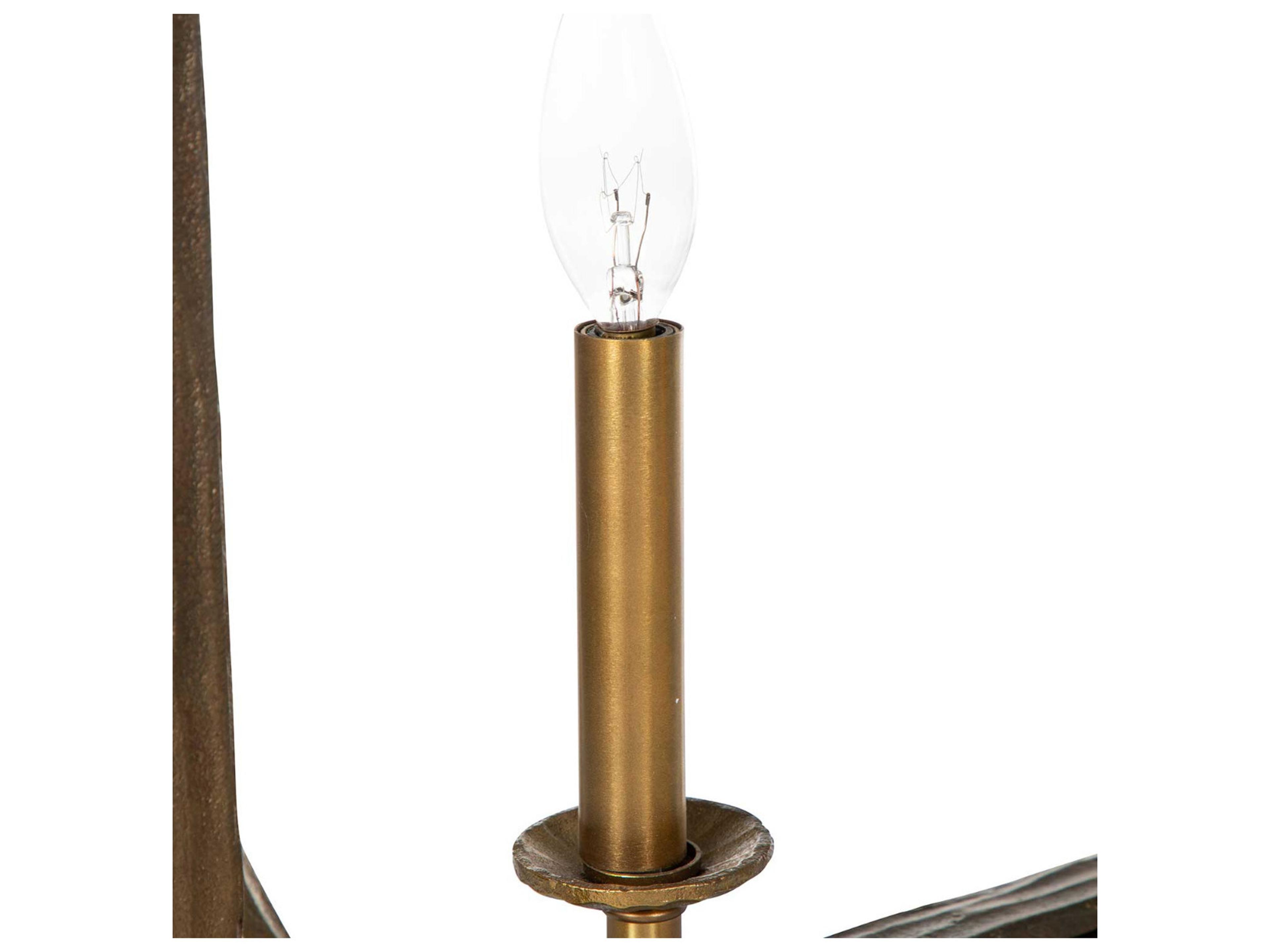 Gabby Leo 5-Light Aged Blonde Brass Linear Island Pendant