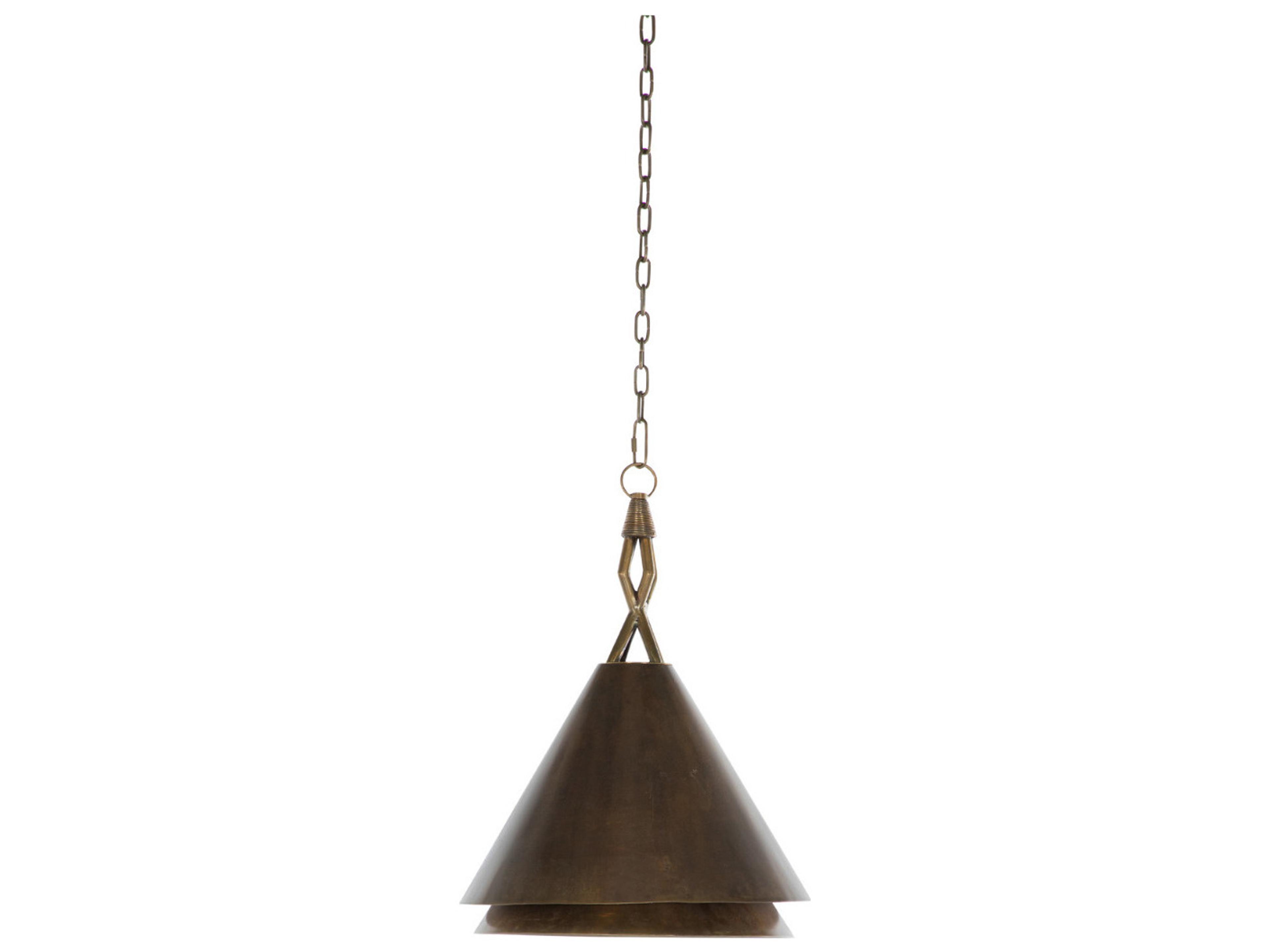 Mona 1-Light Antique Light Brass Pendant