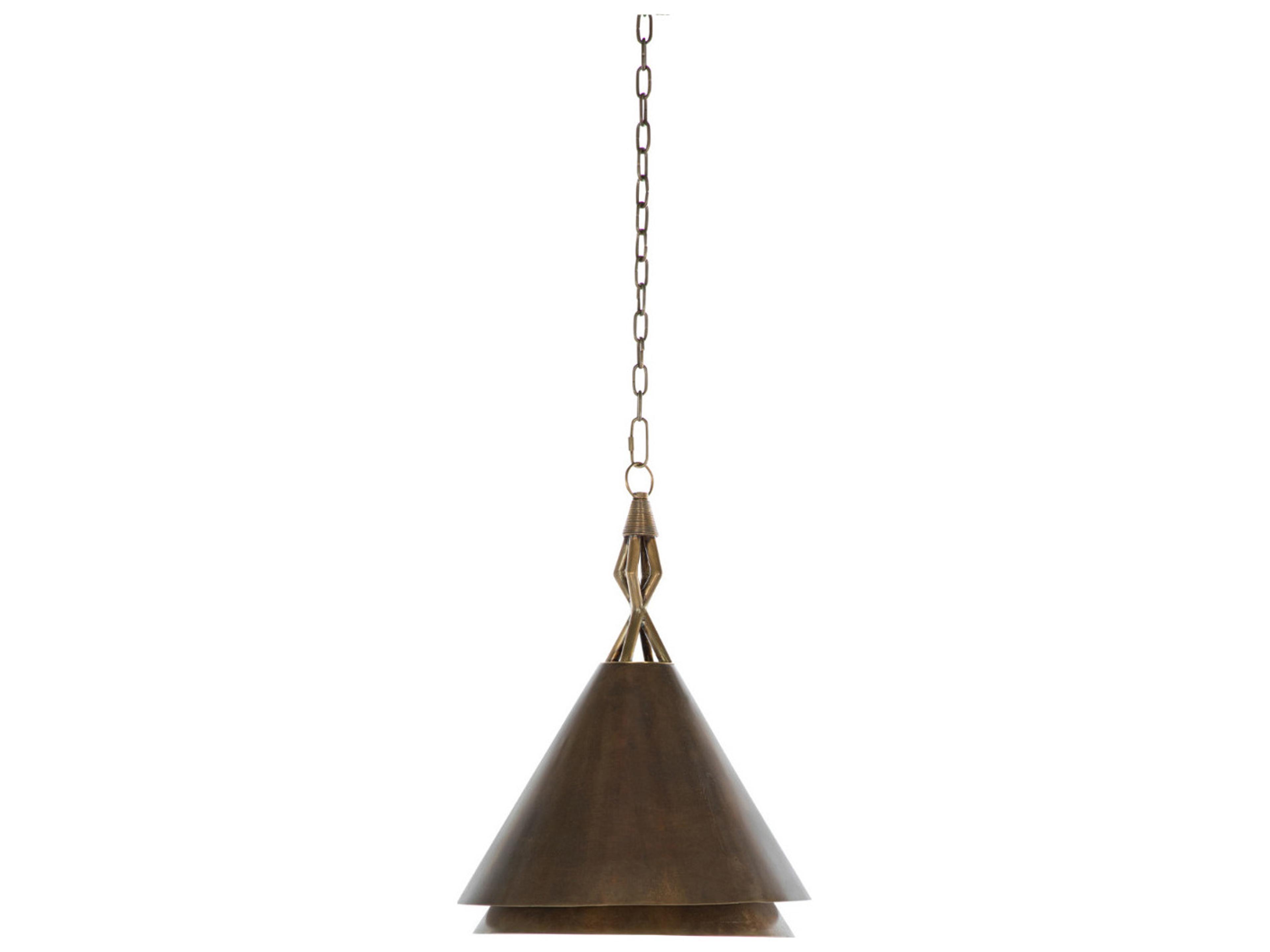 Gabby Mona 1-Light Antique Light Brass Pendant