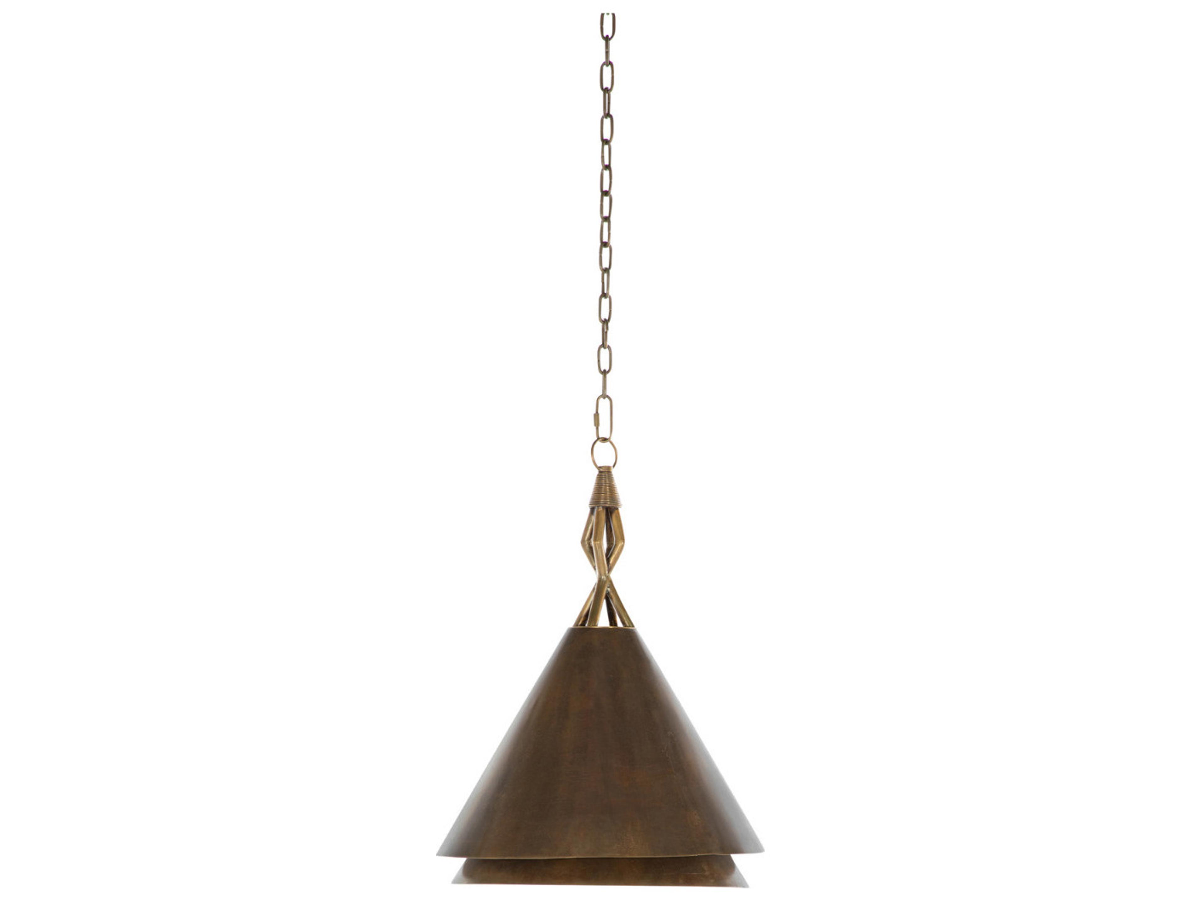 Gabby Mona 1-Light Antique Light Brass Pendant