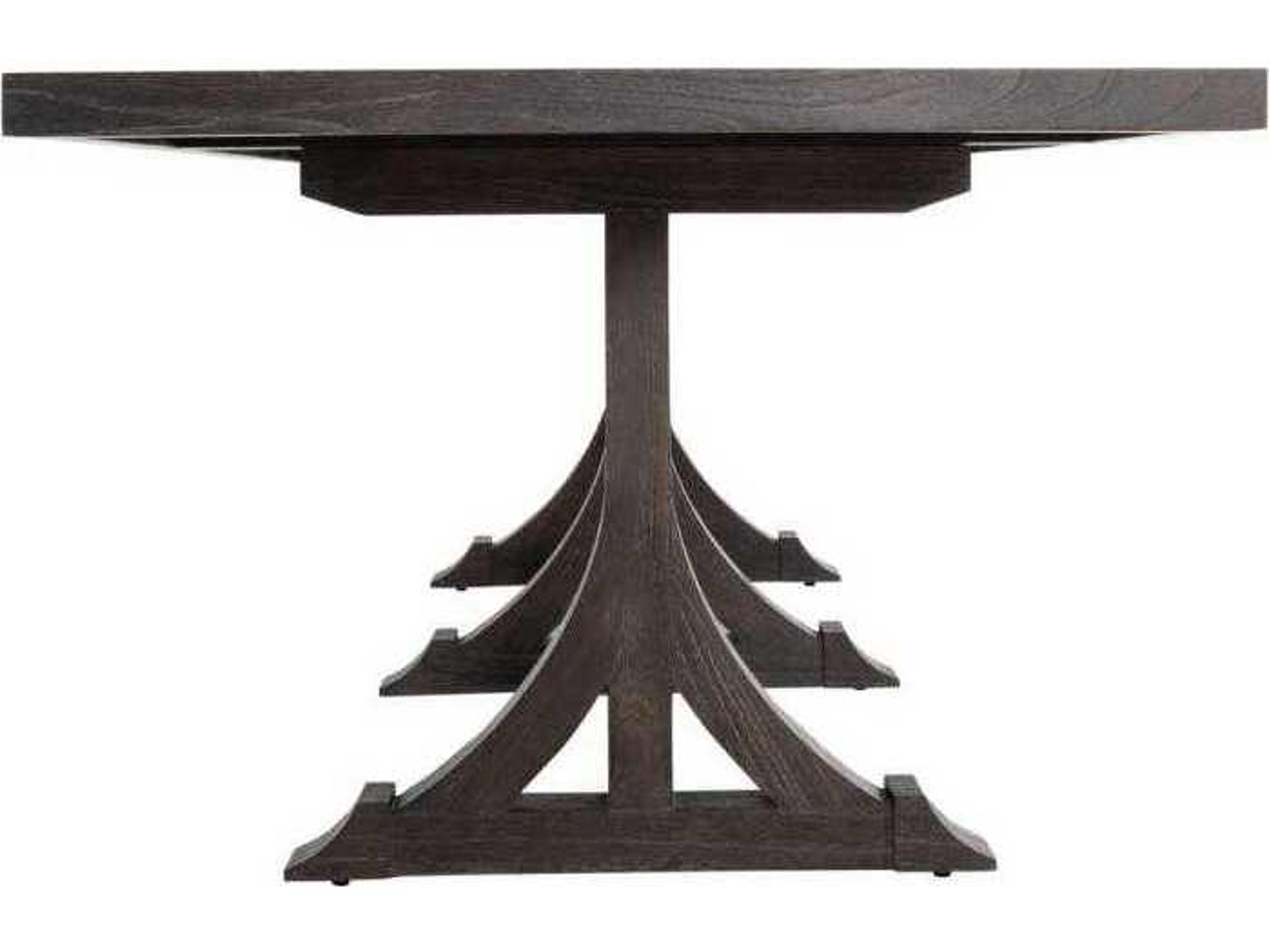 Gabby Adams Rectangular Wood Cerused Forest Black Dining Table