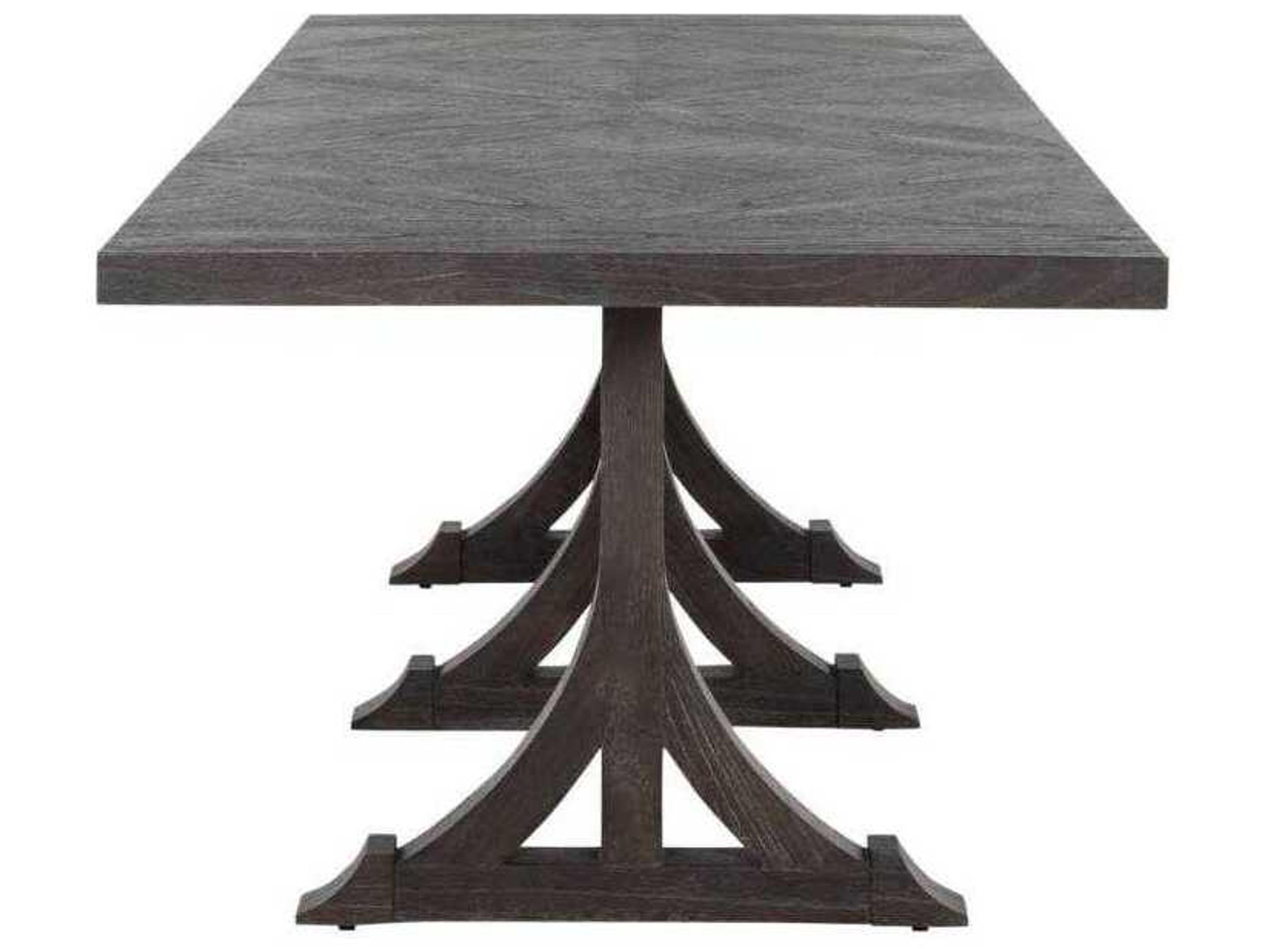 Gabby Adams Rectangular Wood Cerused Forest Black Dining Table