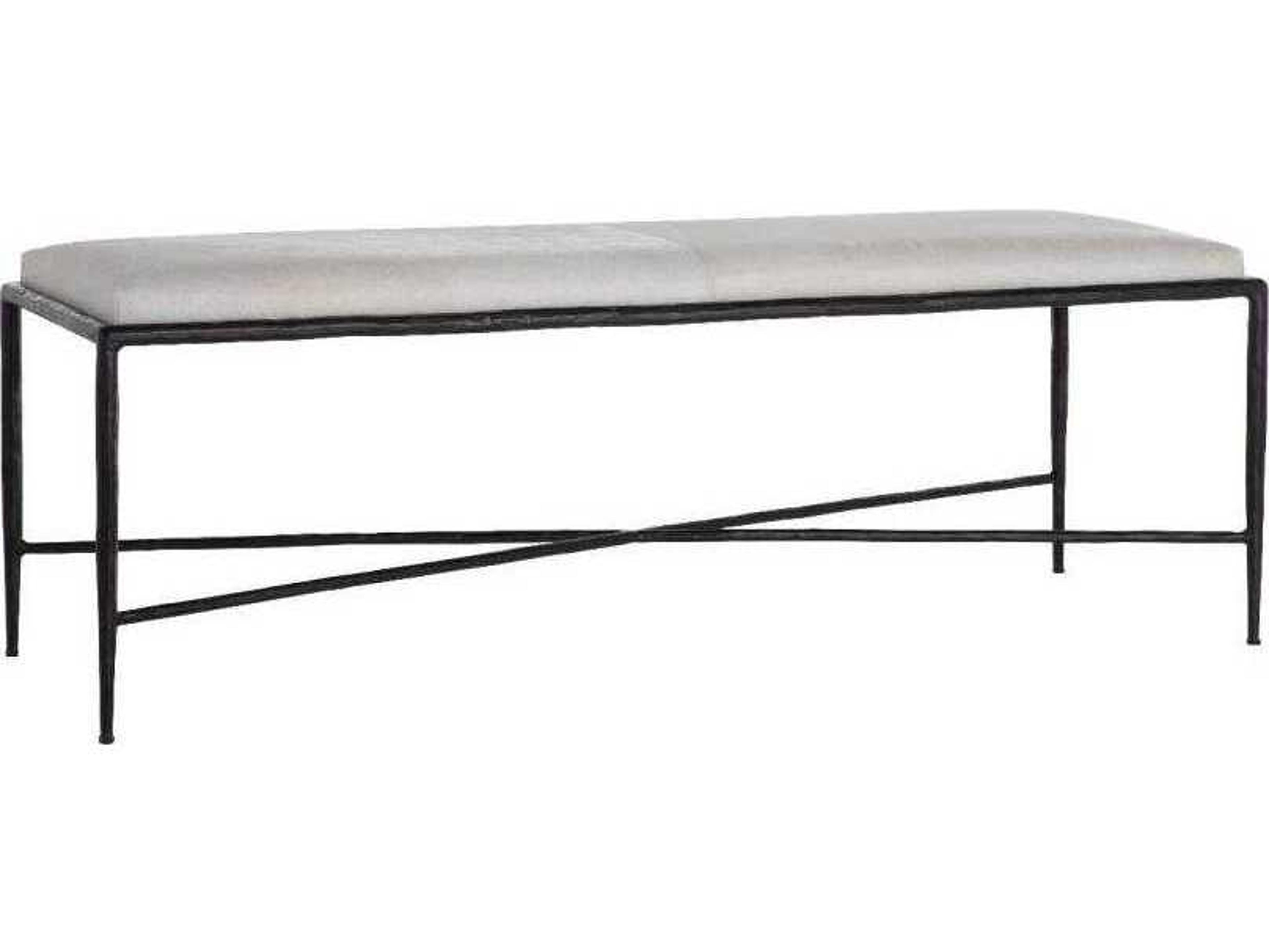 Devoe Natural Ivory Hide on Hair Accent Bench