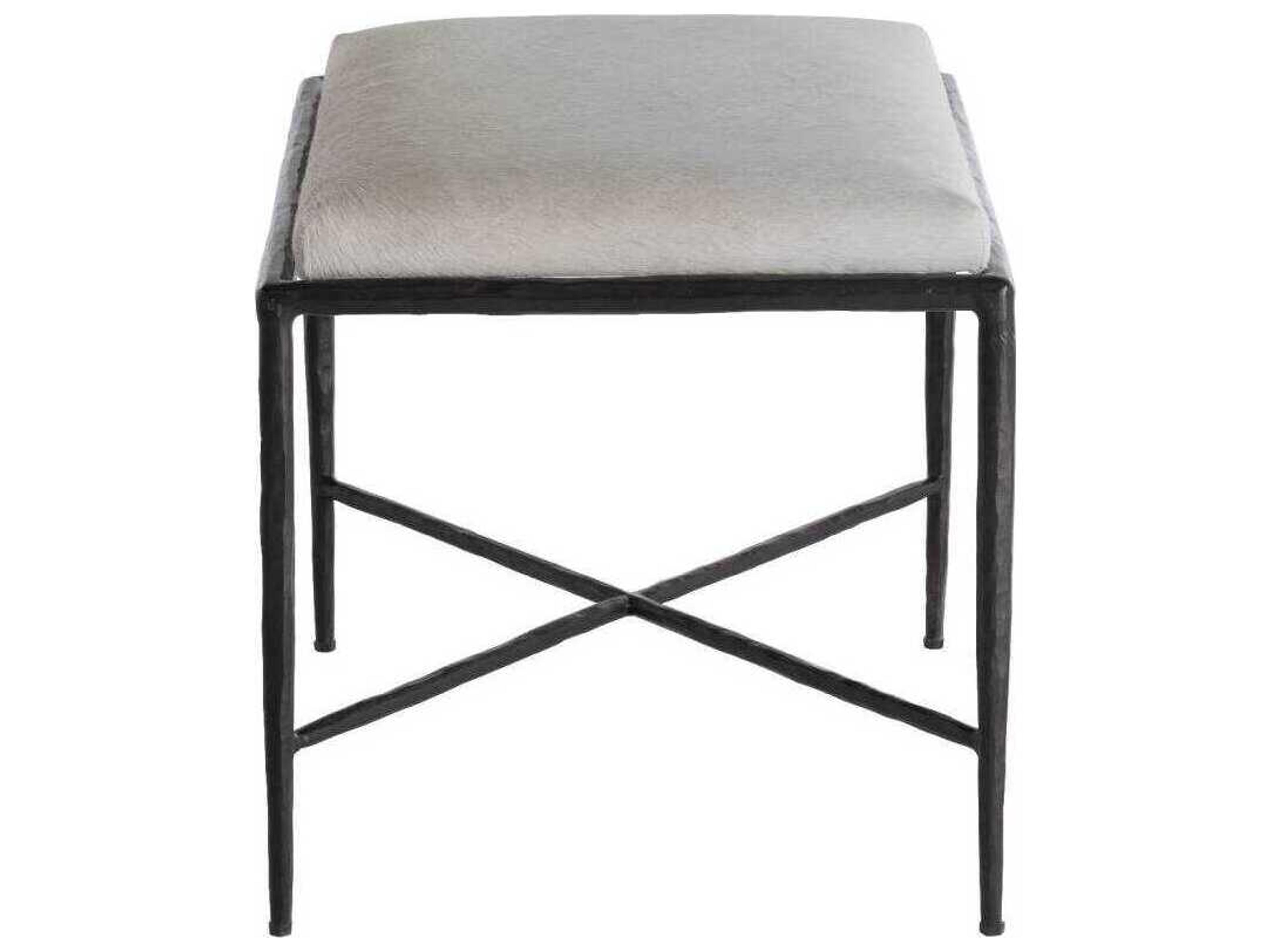 Gabby Devoe Natural Ivory Hide on Hair Accent Stool