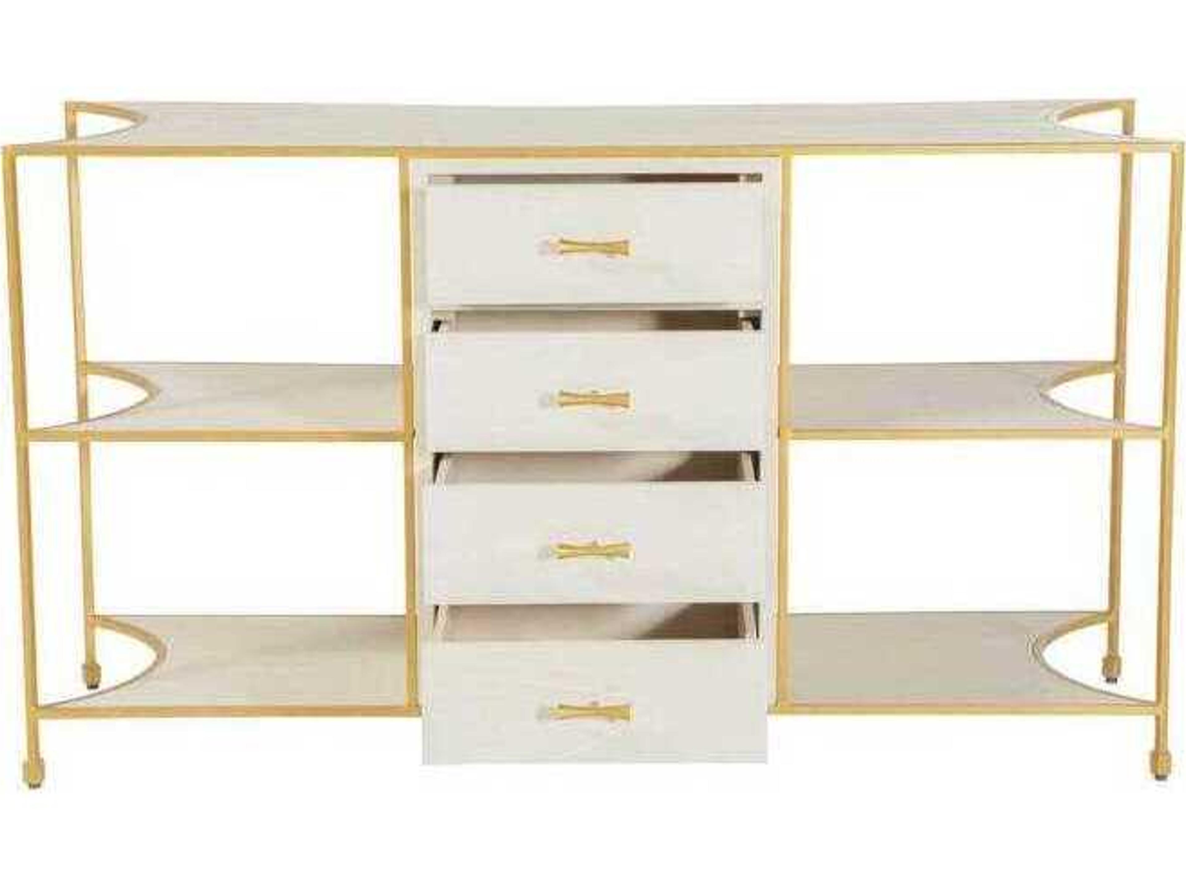 Gabby Jeanelle Rectangular Wood Cerused White Console Table