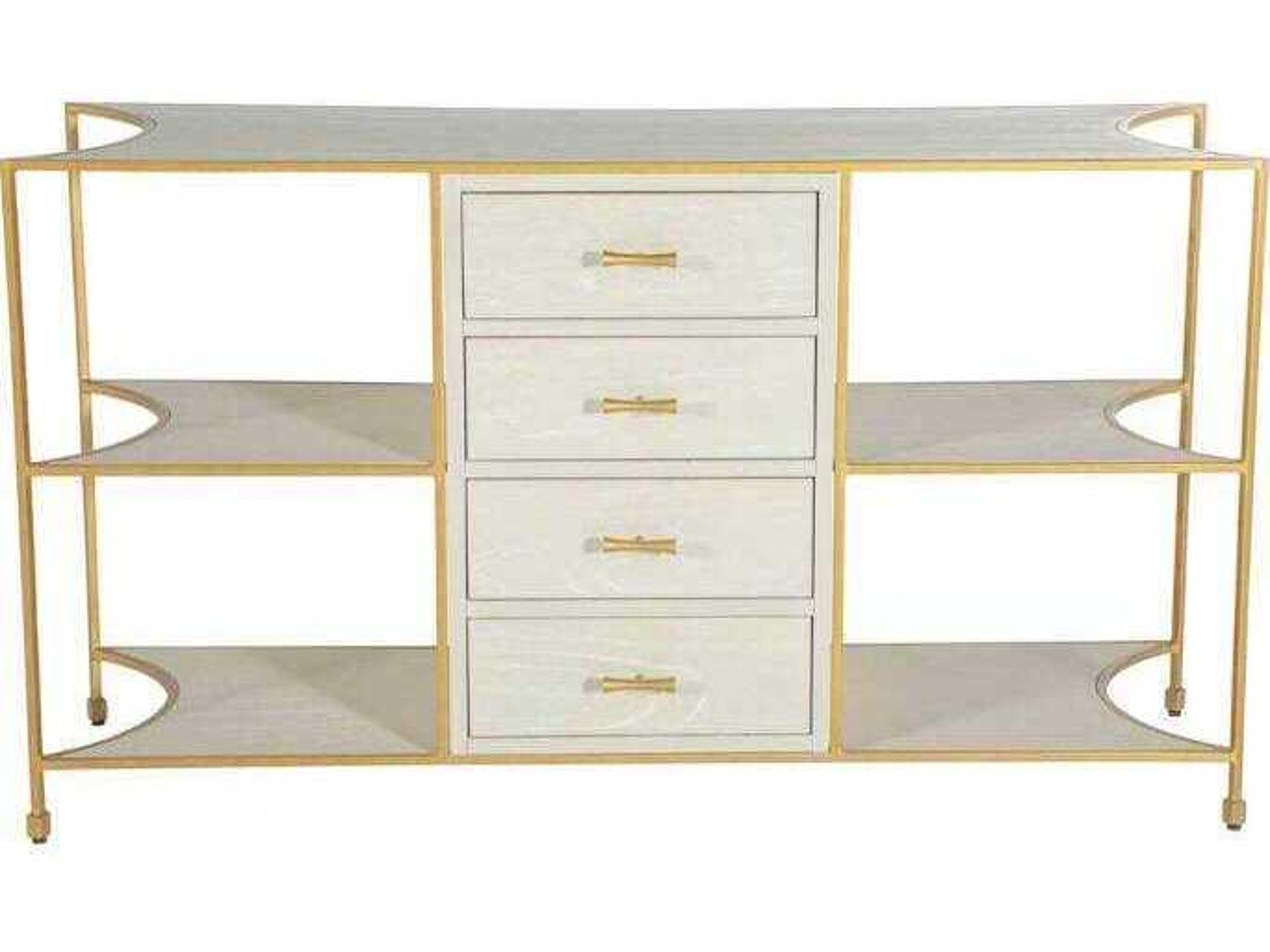 Gabby Jeanelle Rectangular Wood Cerused White Console Table