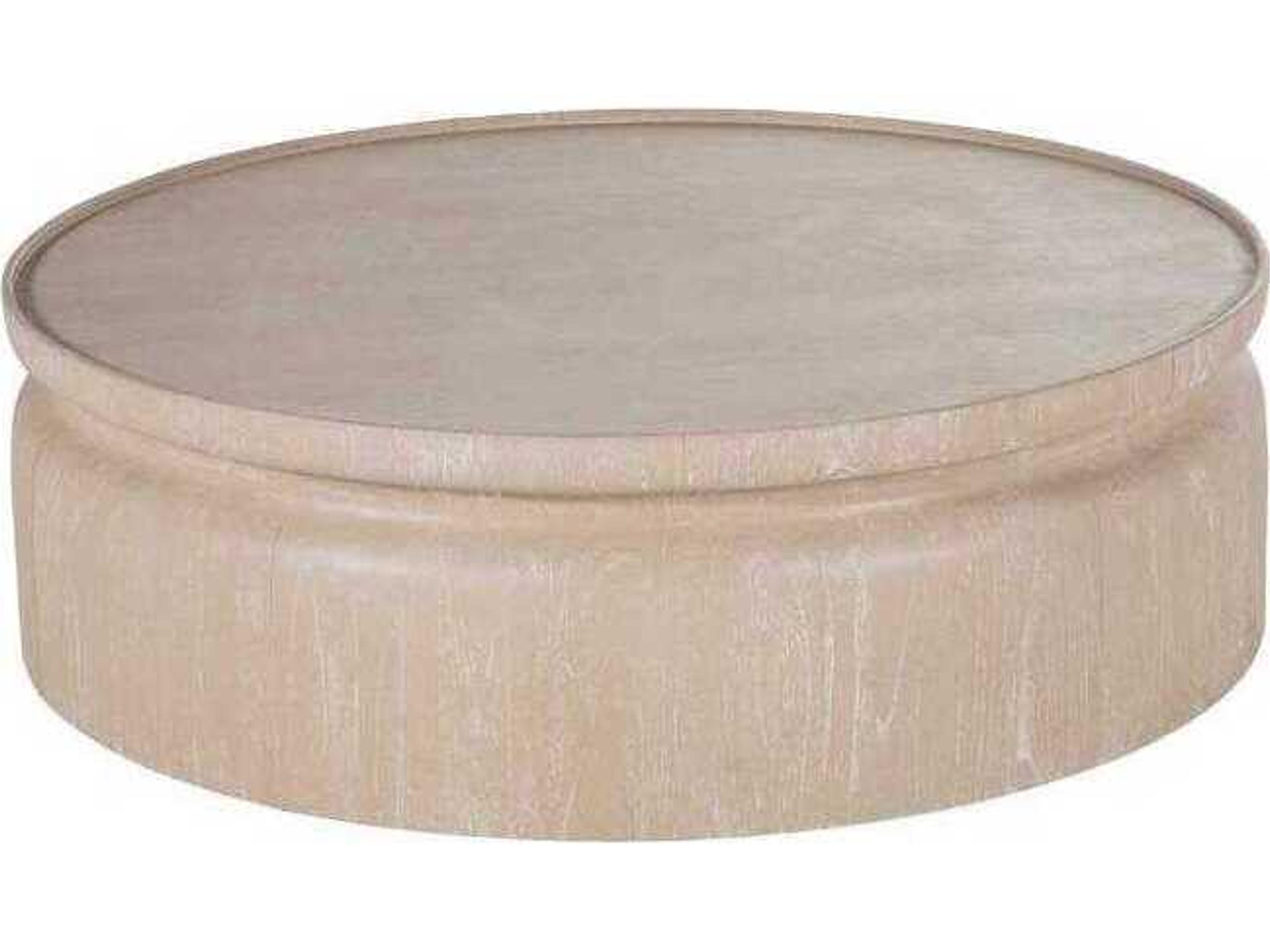 Gabby Marta Round Wood Cerused Light Natural Coffee Table