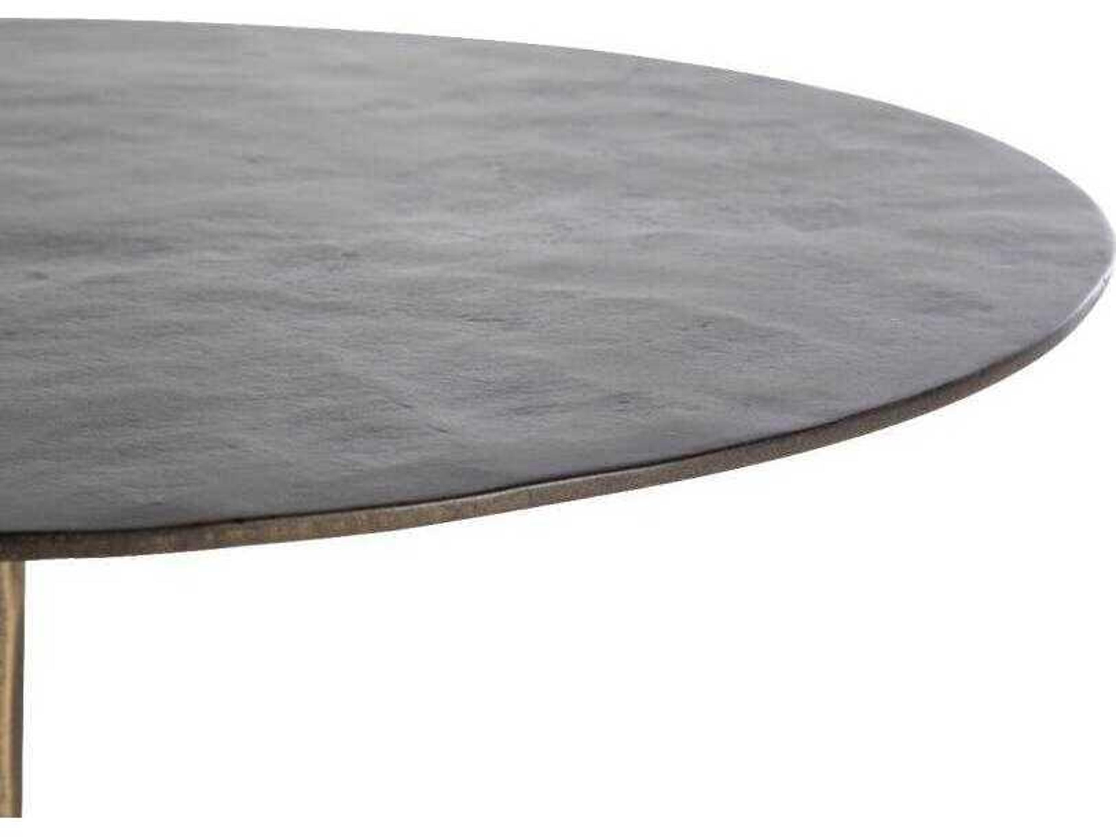 Gabby Napier Round Metal Antique Aged Brass End Table