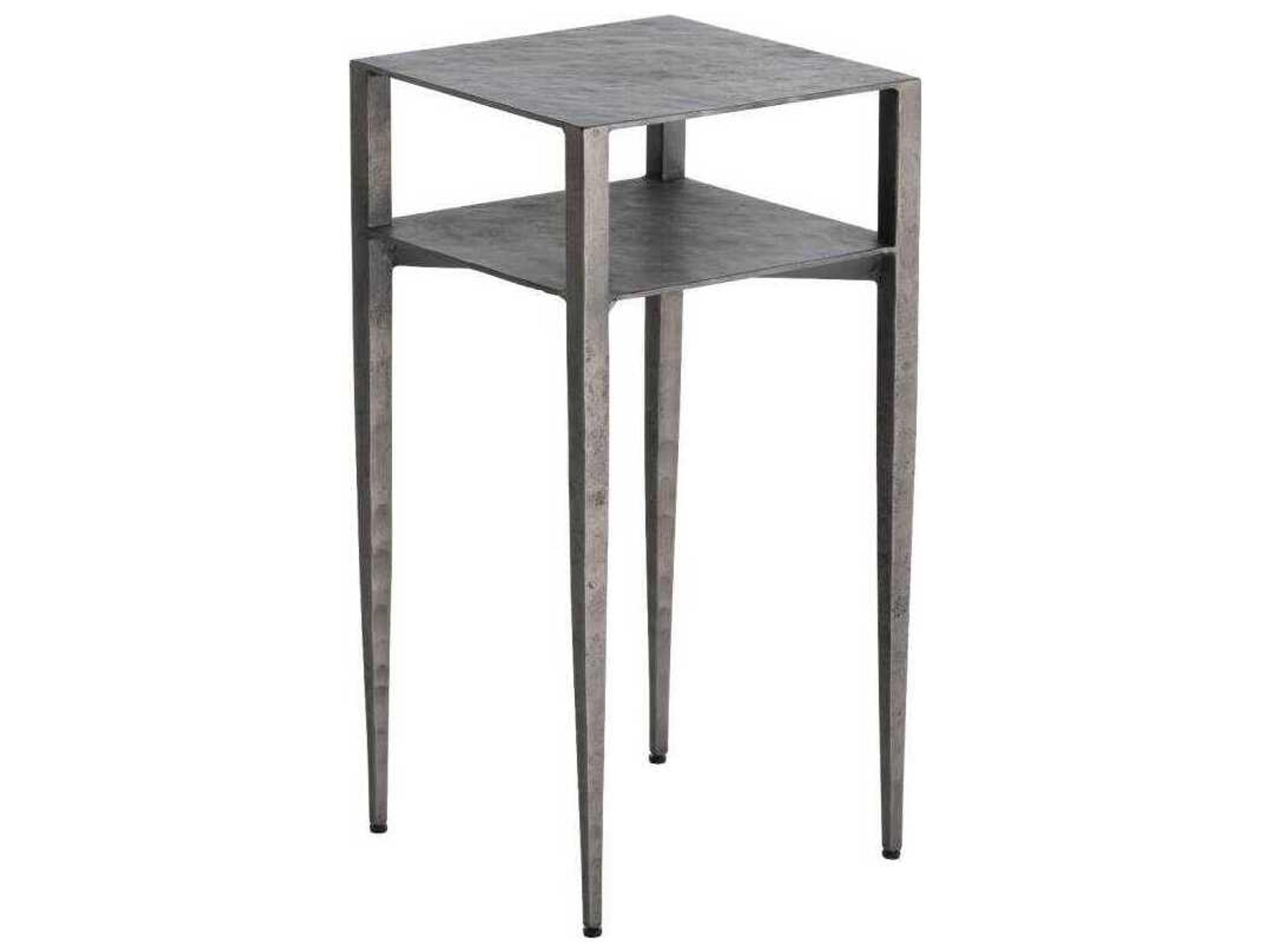 Nightingale Square Metal Antique Nickel End Table