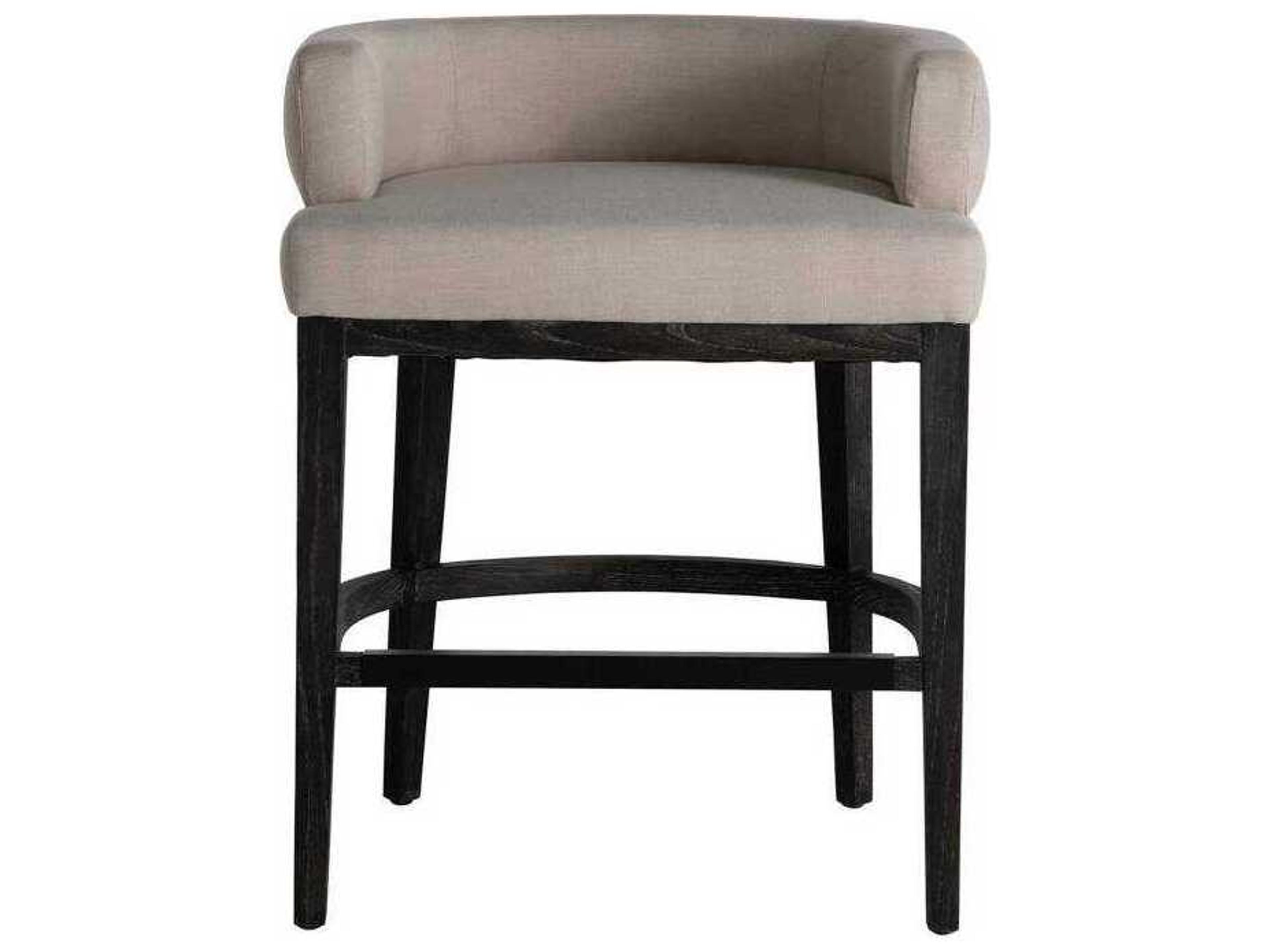 Gabby Douglas Cerused Ash Upholstered Wood Counter Stool