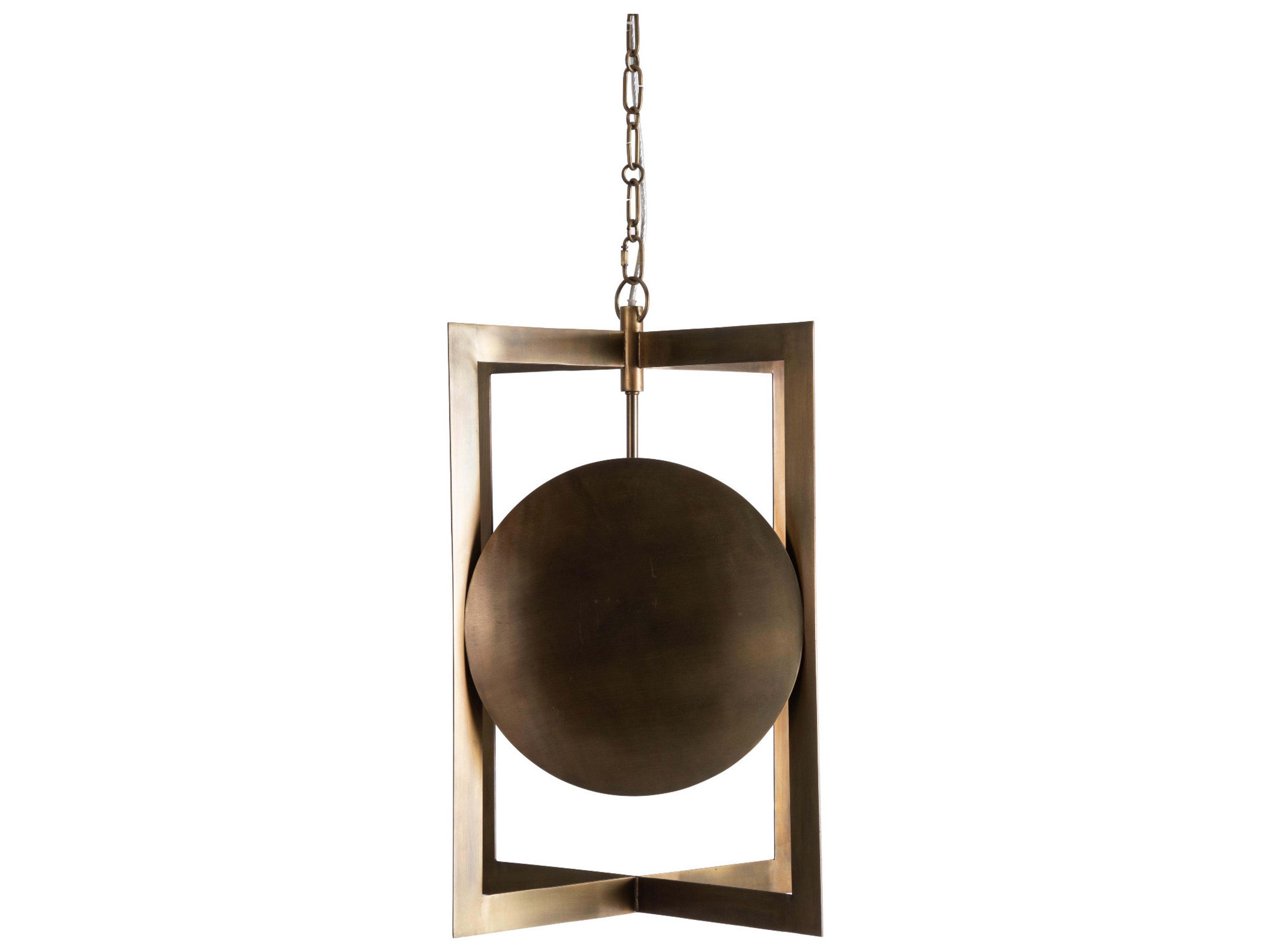Gabby Clove 1-Light Brushed Brass Geometric Pendant
