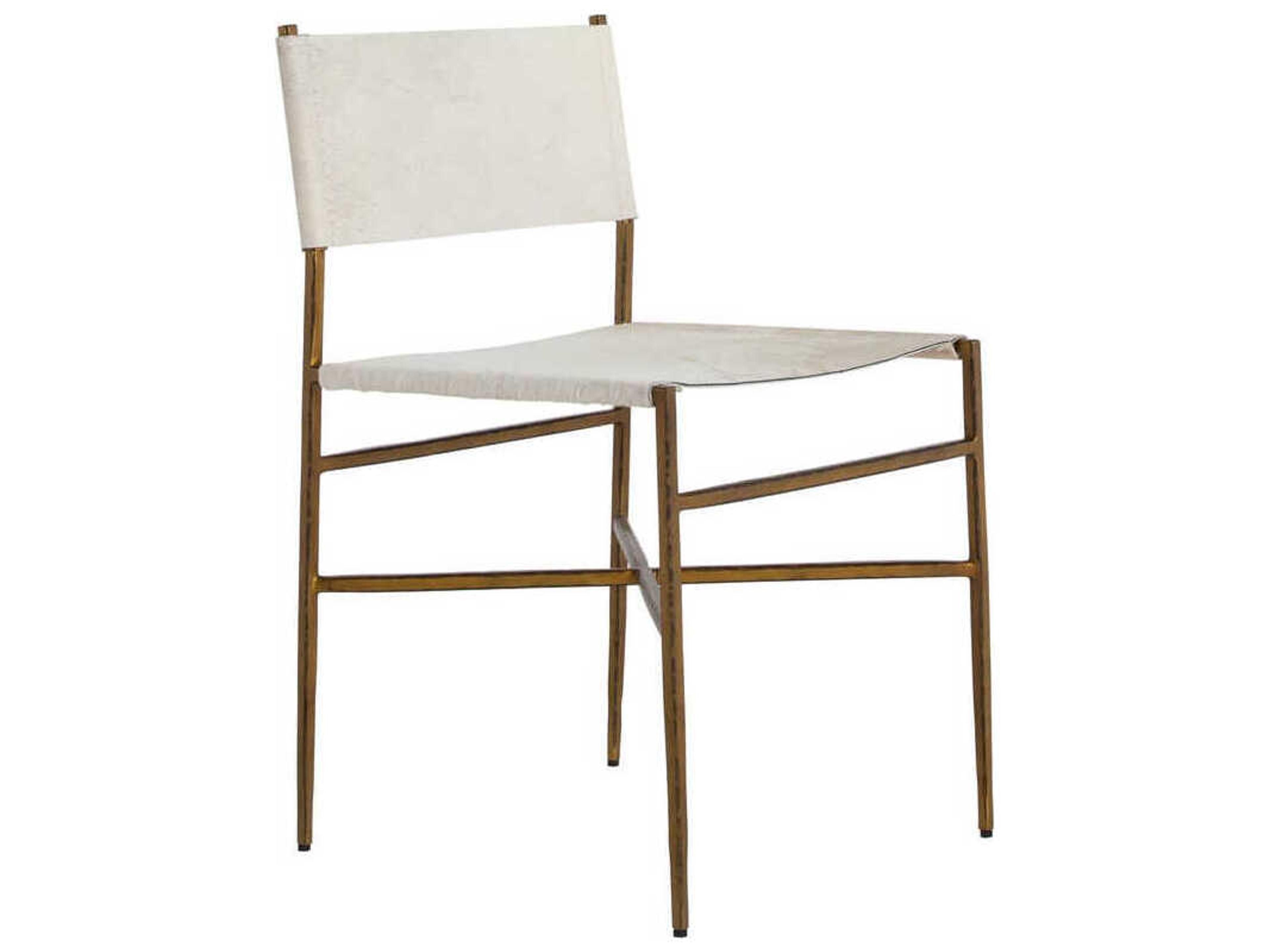 Gabby Landon Natural Ivory Hide Upholstered Side Dining Chair