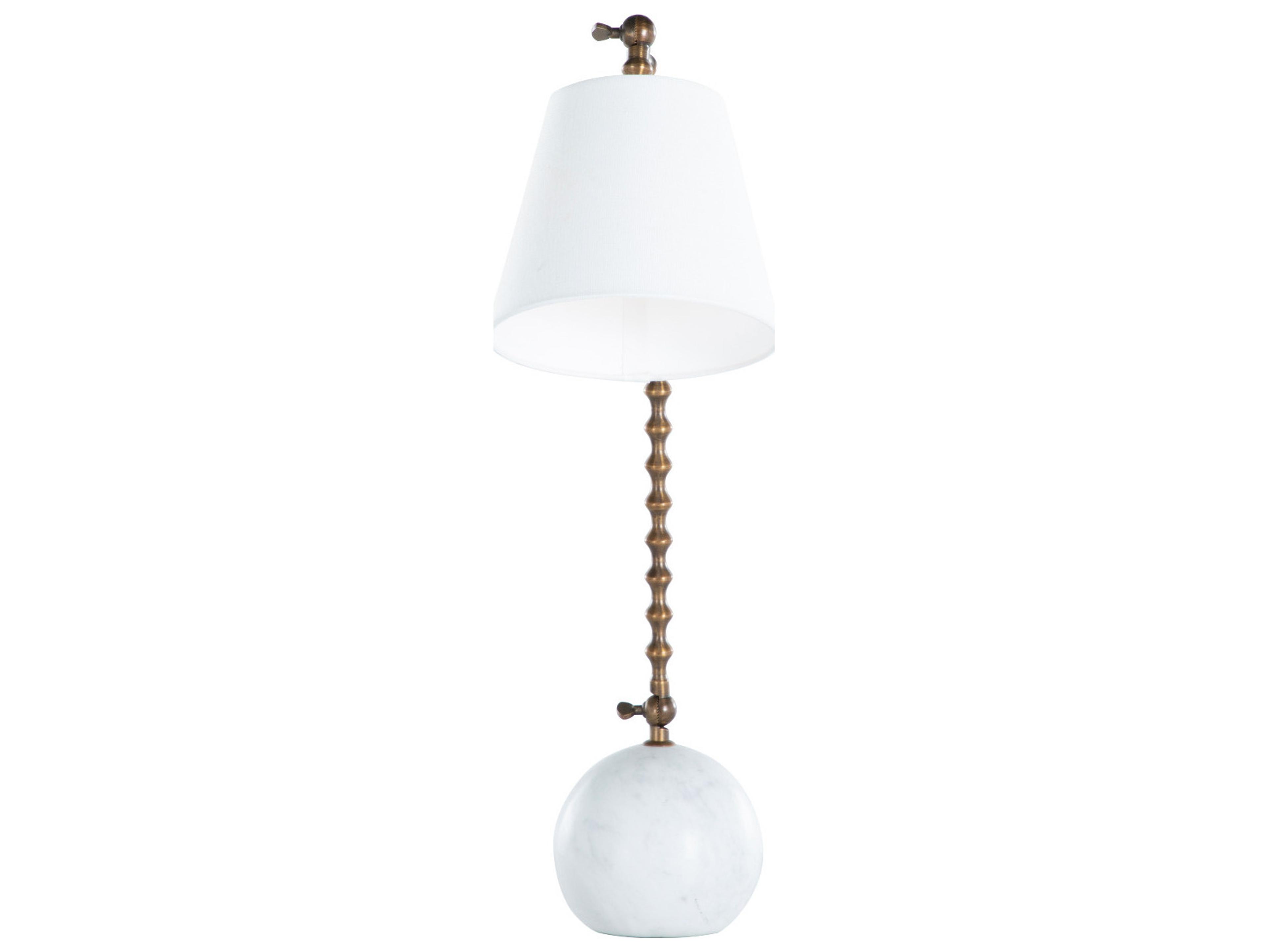 Gabby Nadine Antique Brass Natural Alabaster Buffet Lamp