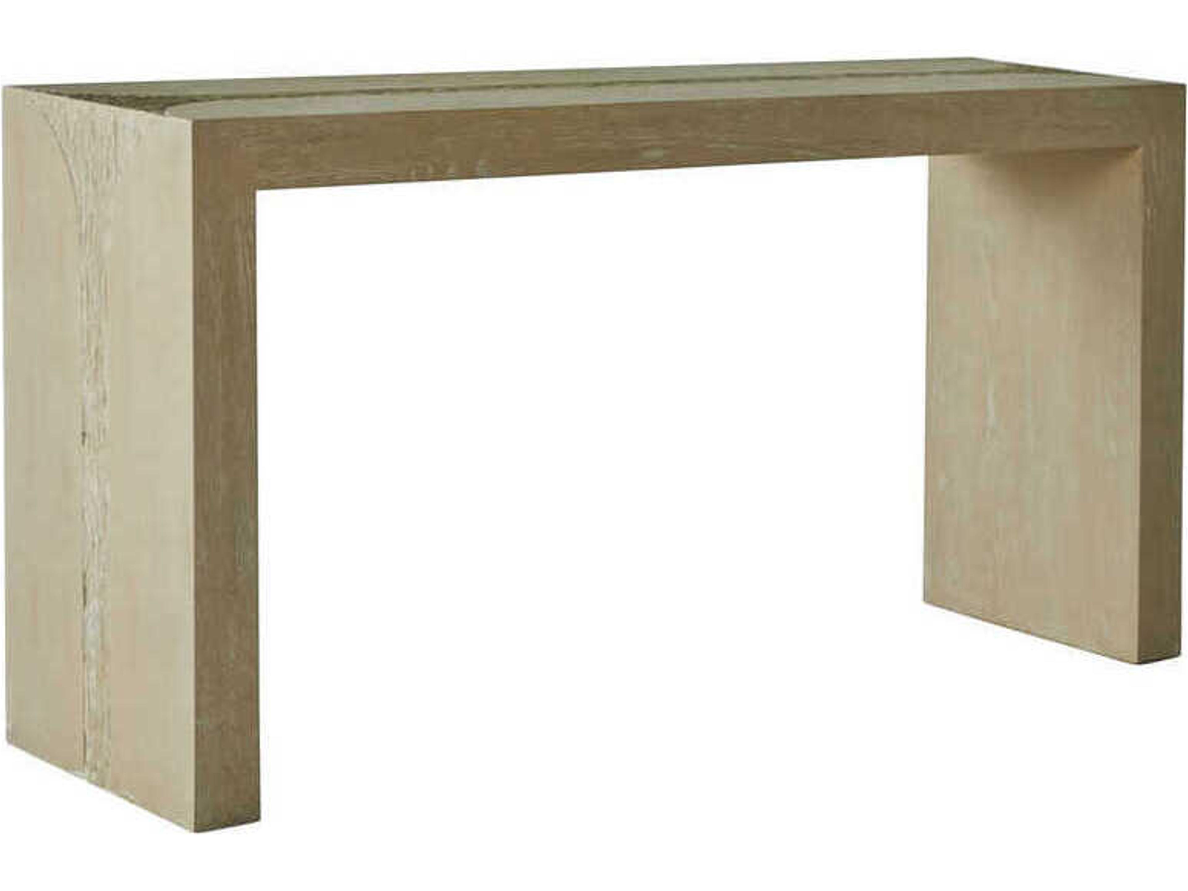 Grafton Rectangular Wood Cerused Light Natural Console Table