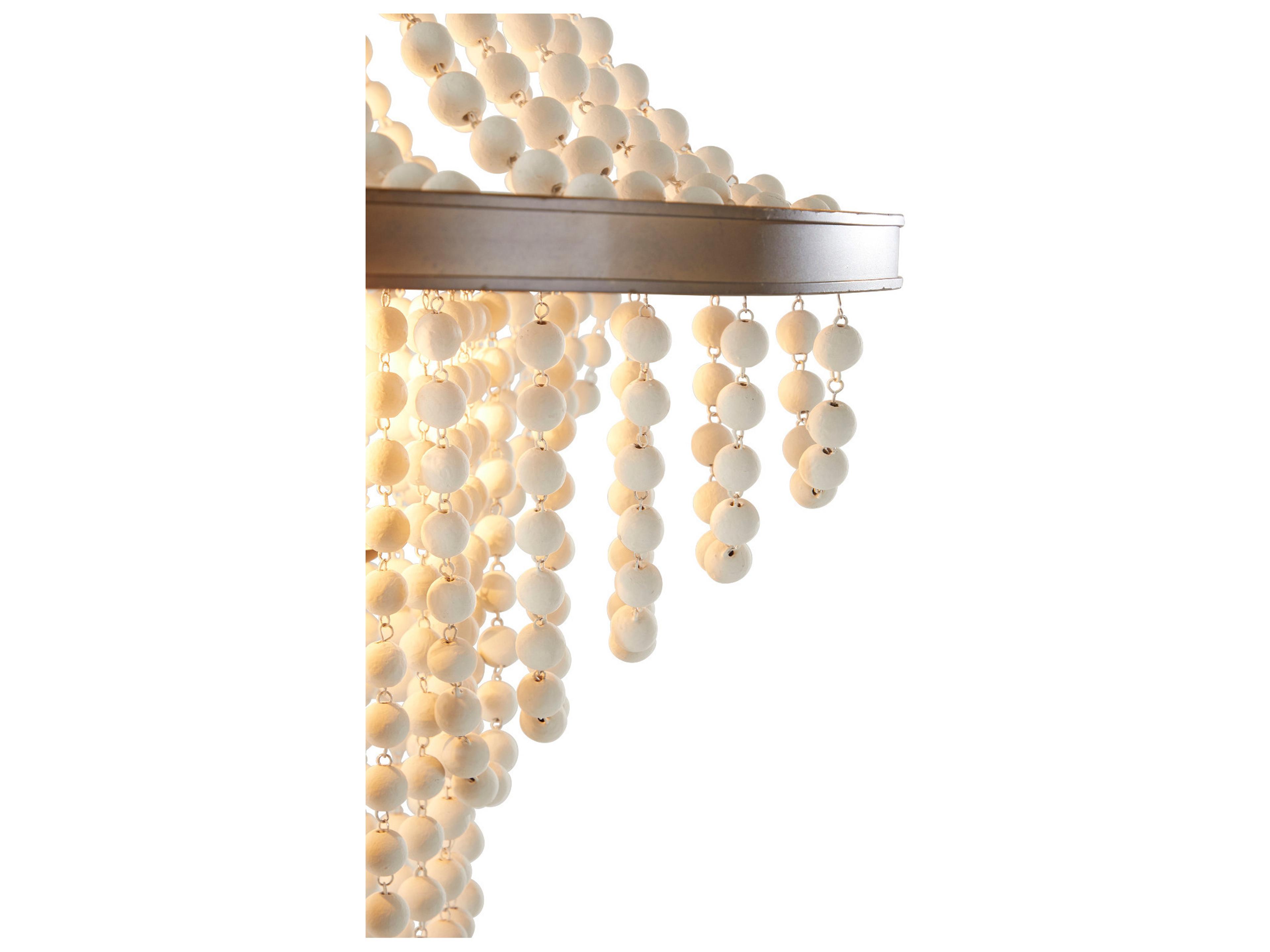 Gabby Griffith 6-Light Textured White Brushed Brass Traditional Pendant