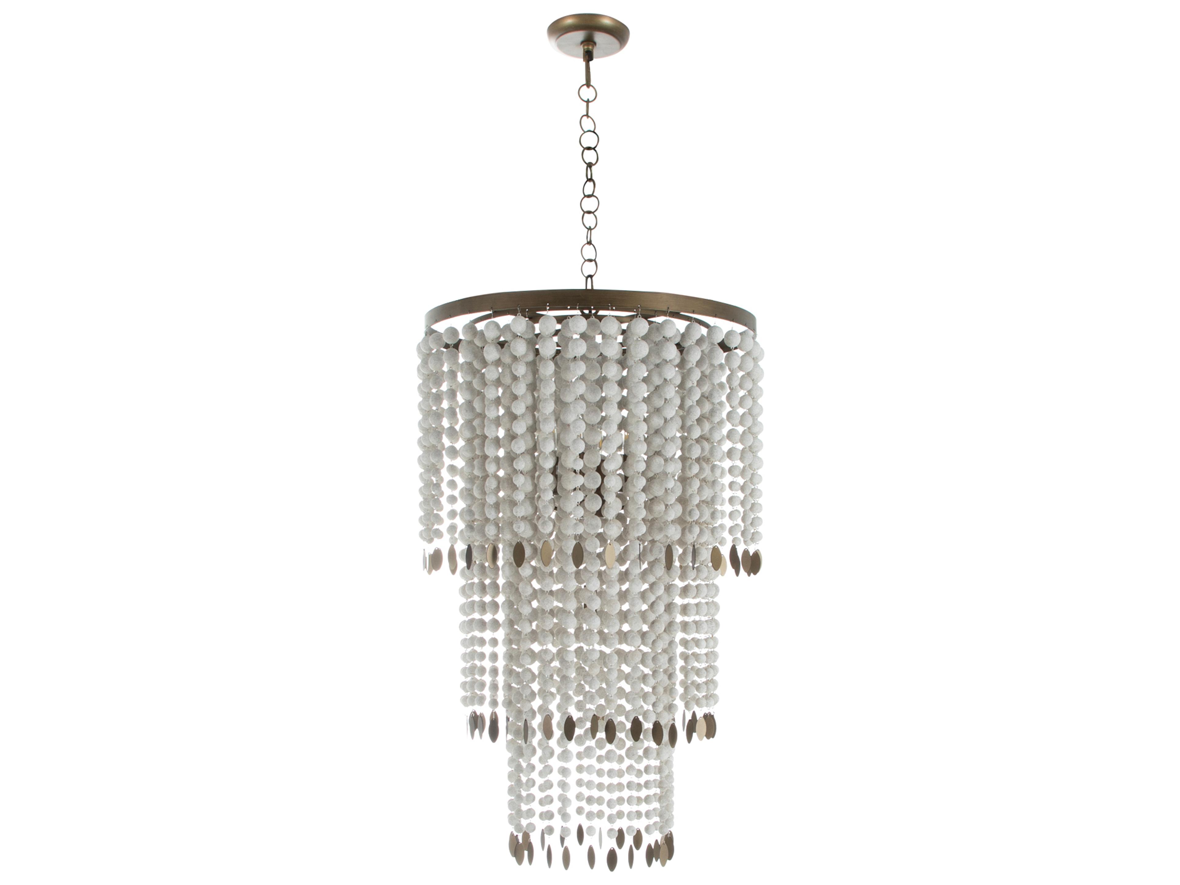 Gabby Dolores 4-Light Antique Grey Brushed Brass Traditional Pendant