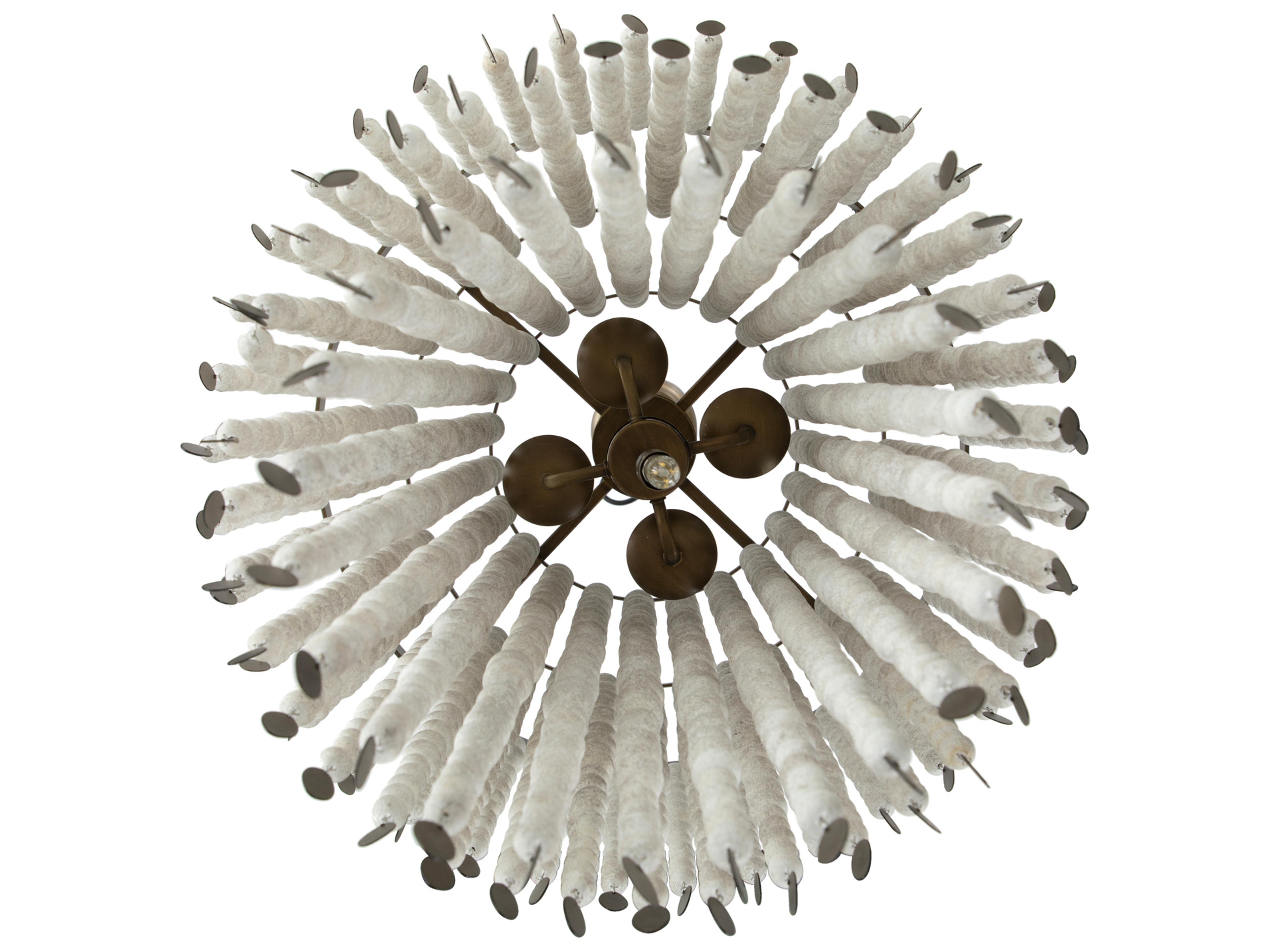 Gabby Dolores 4-Light Antique Grey Brushed Brass Traditional Pendant