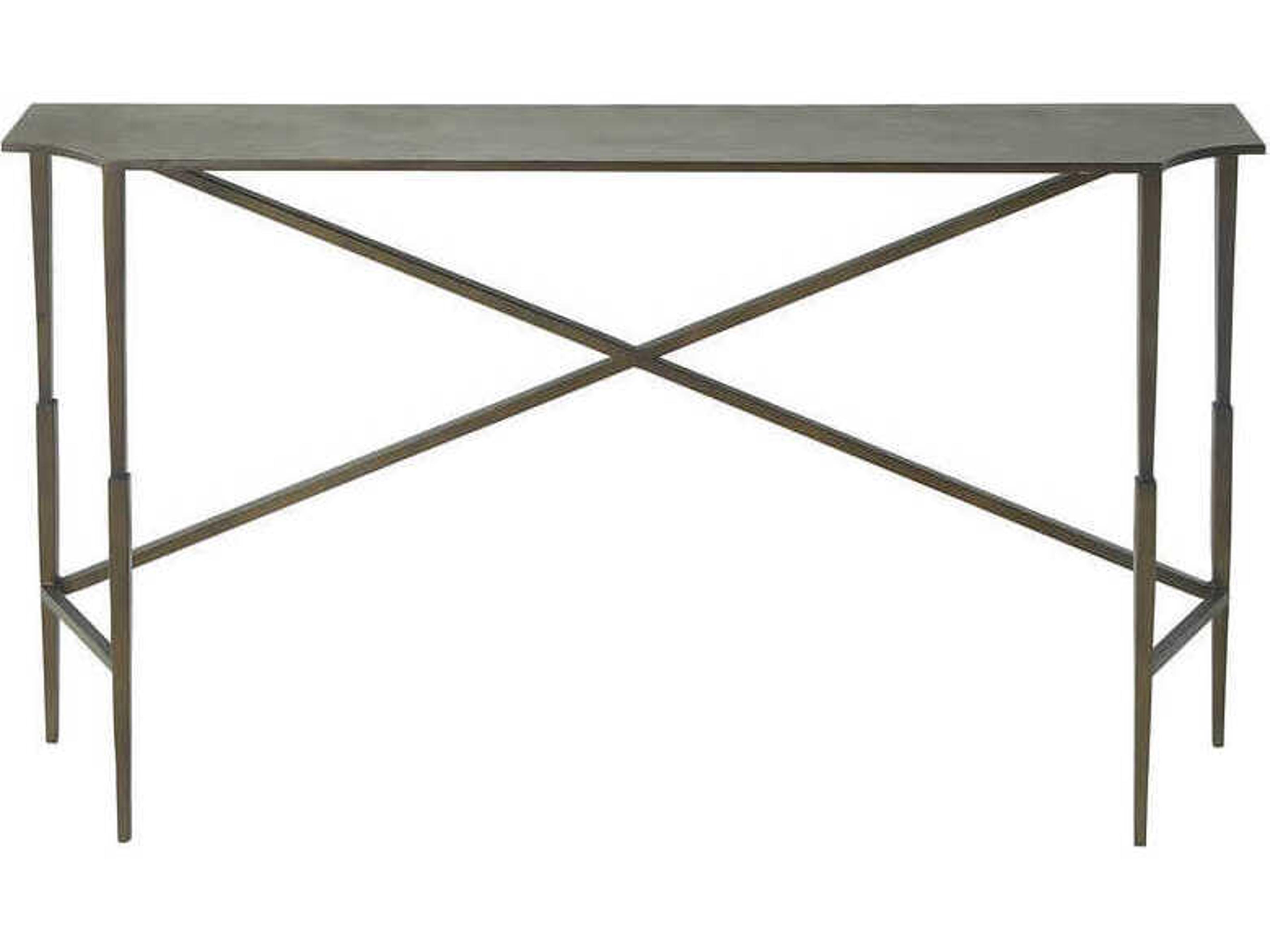 Gabby Fennick Rectangular Metal Brass Console Table