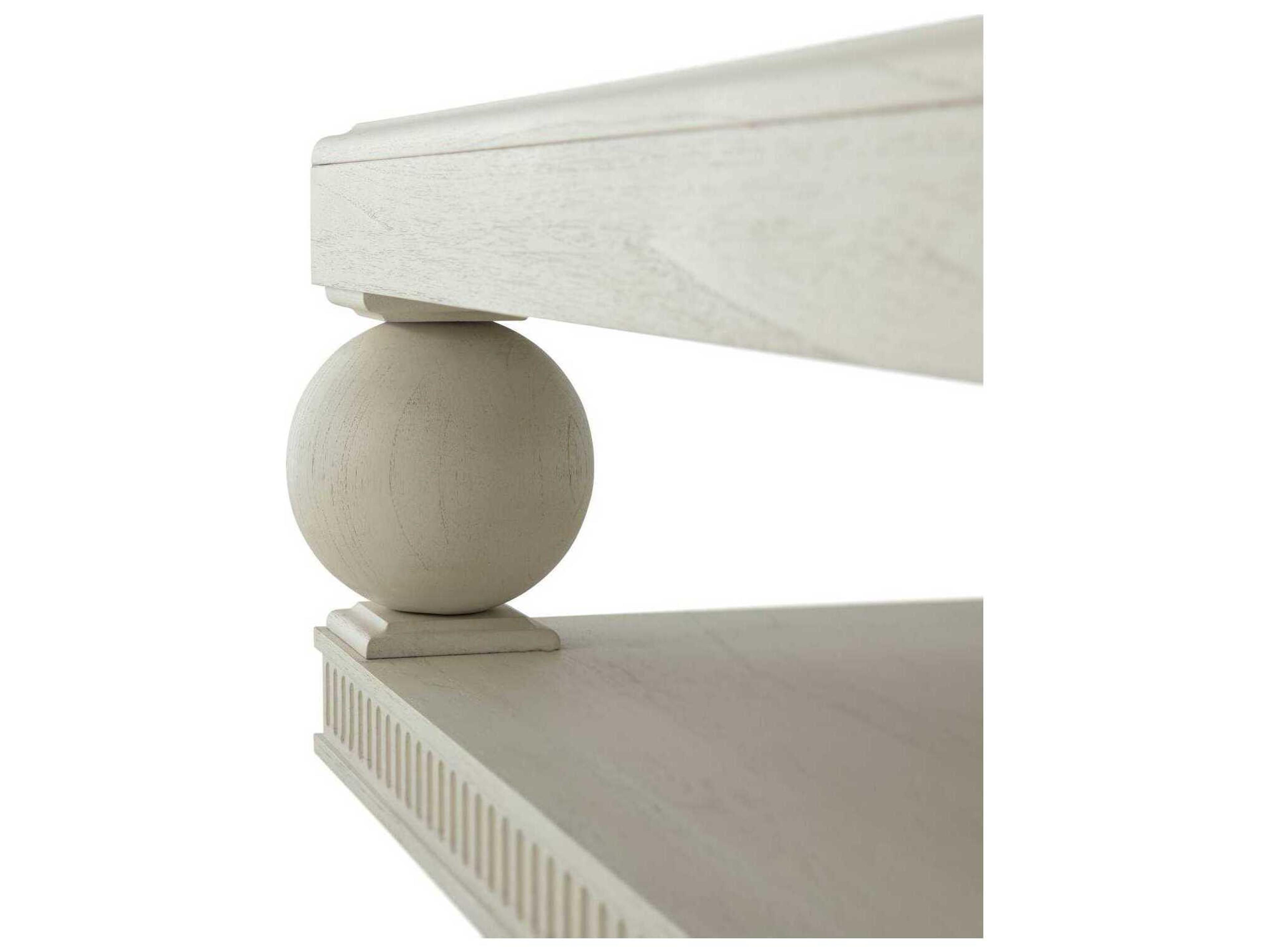 Gabby Bronte Square Wood Antique Brushed White Coffee Table