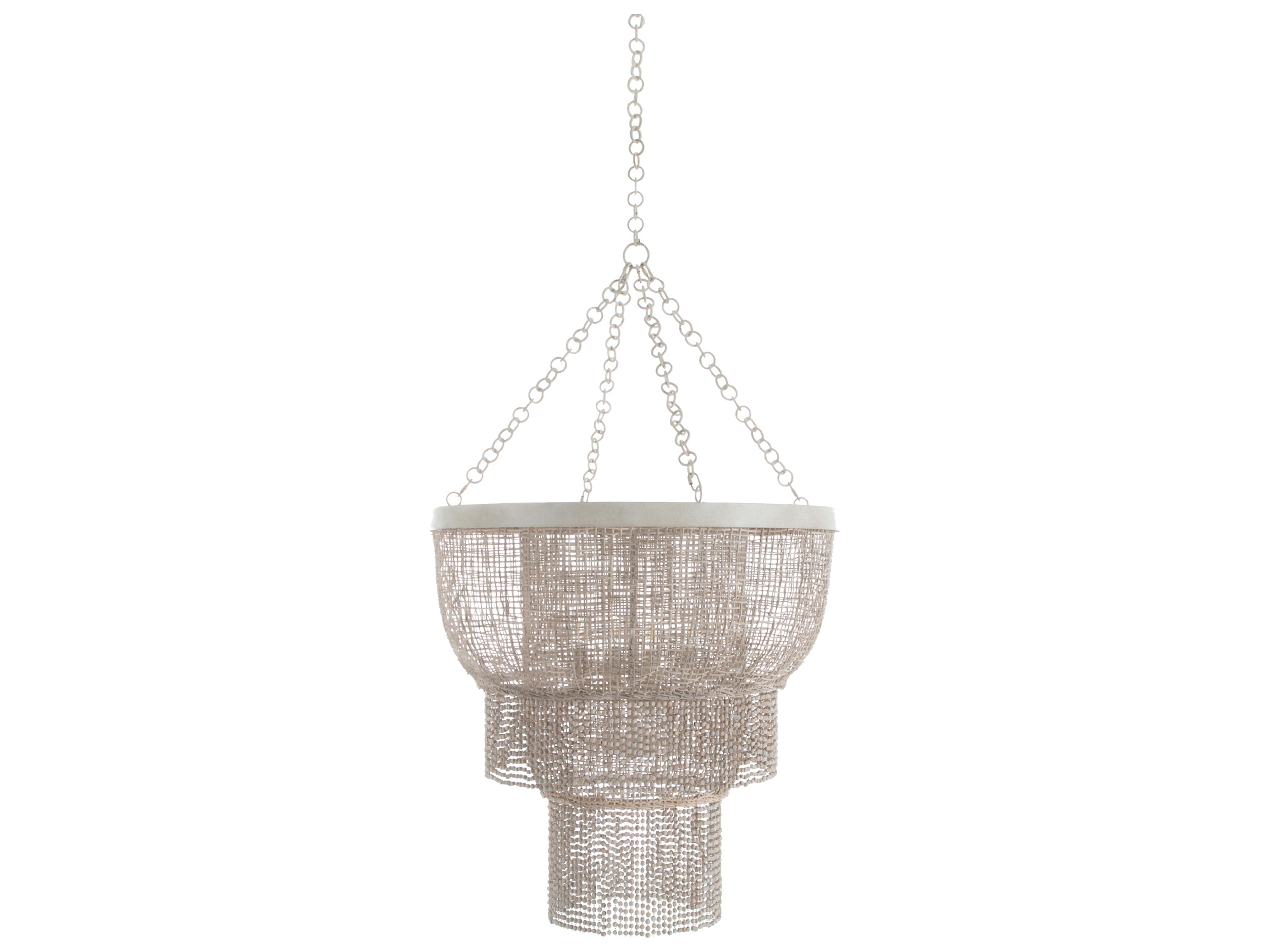 Gabby Halia 4-Light Antique White Washed Wood Pendant