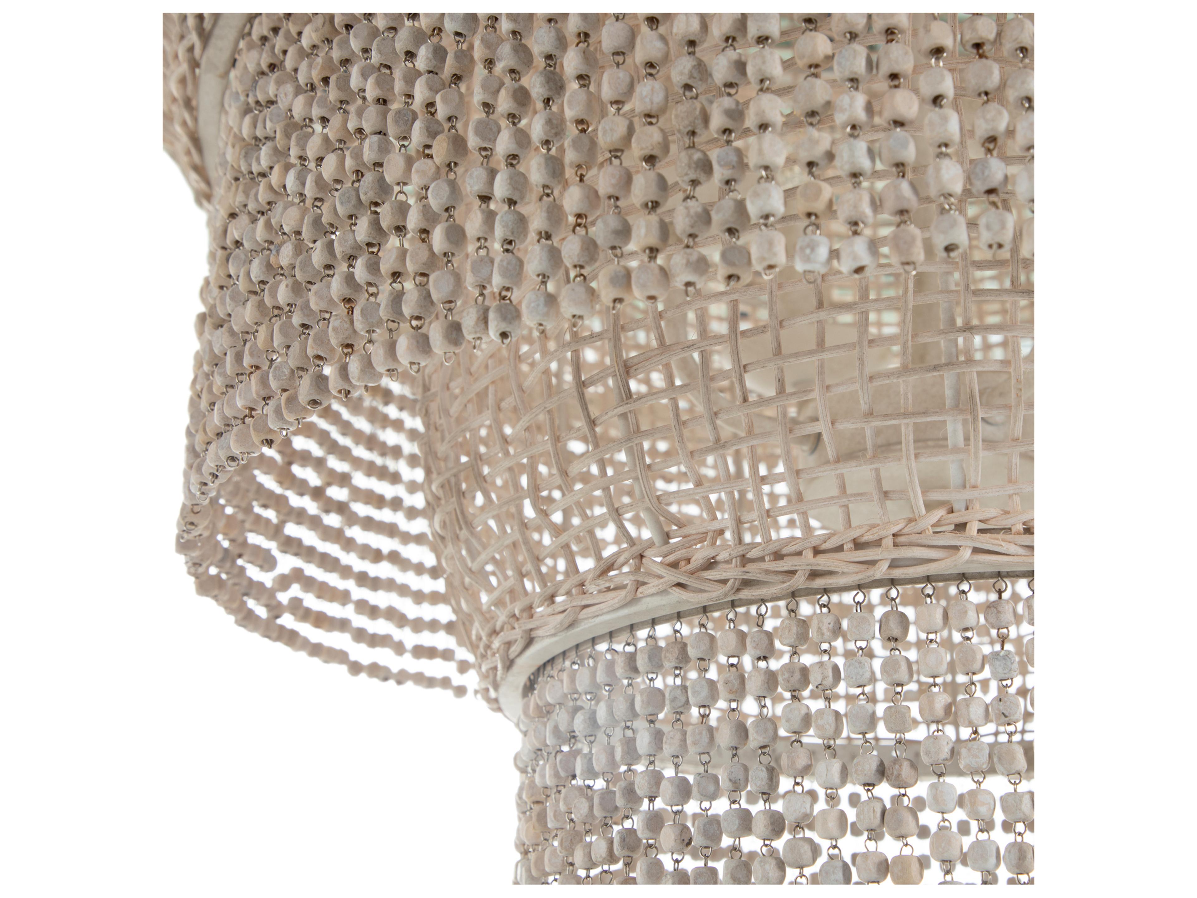 Gabby Halia 4-Light Antique White Washed Wood Pendant