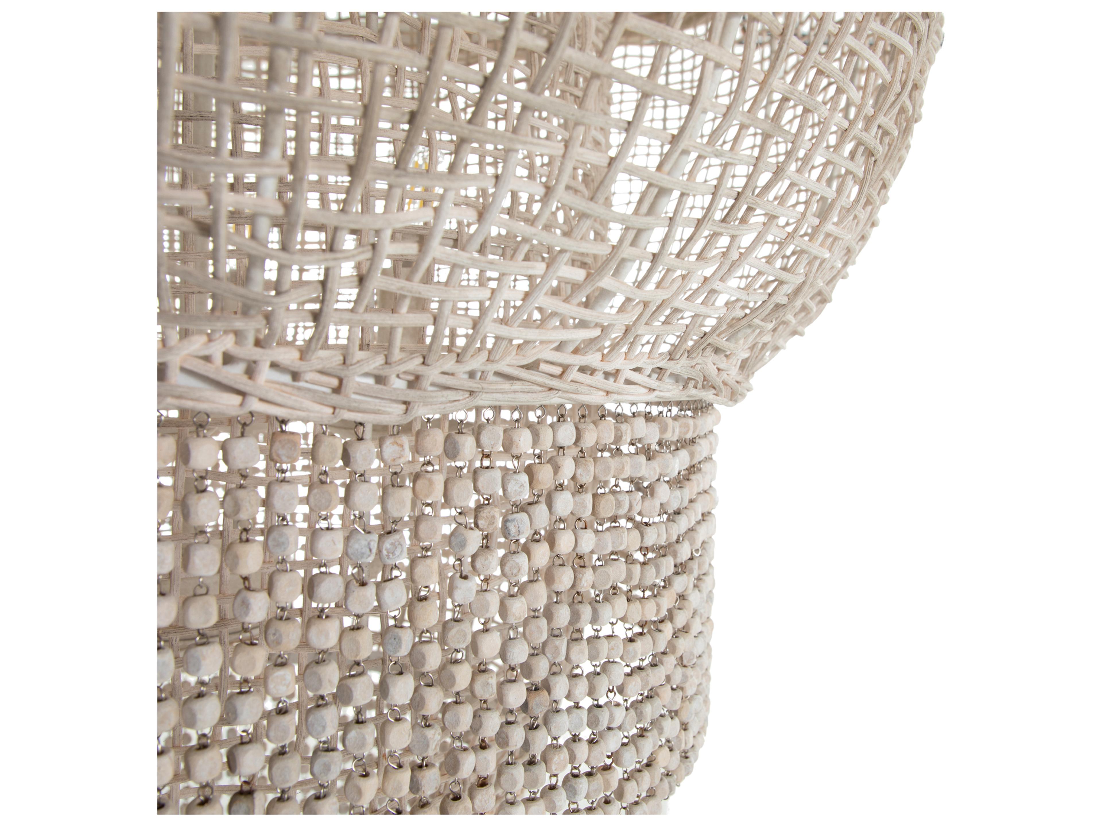 Gabby Halia 4-Light Antique White Washed Wood Pendant