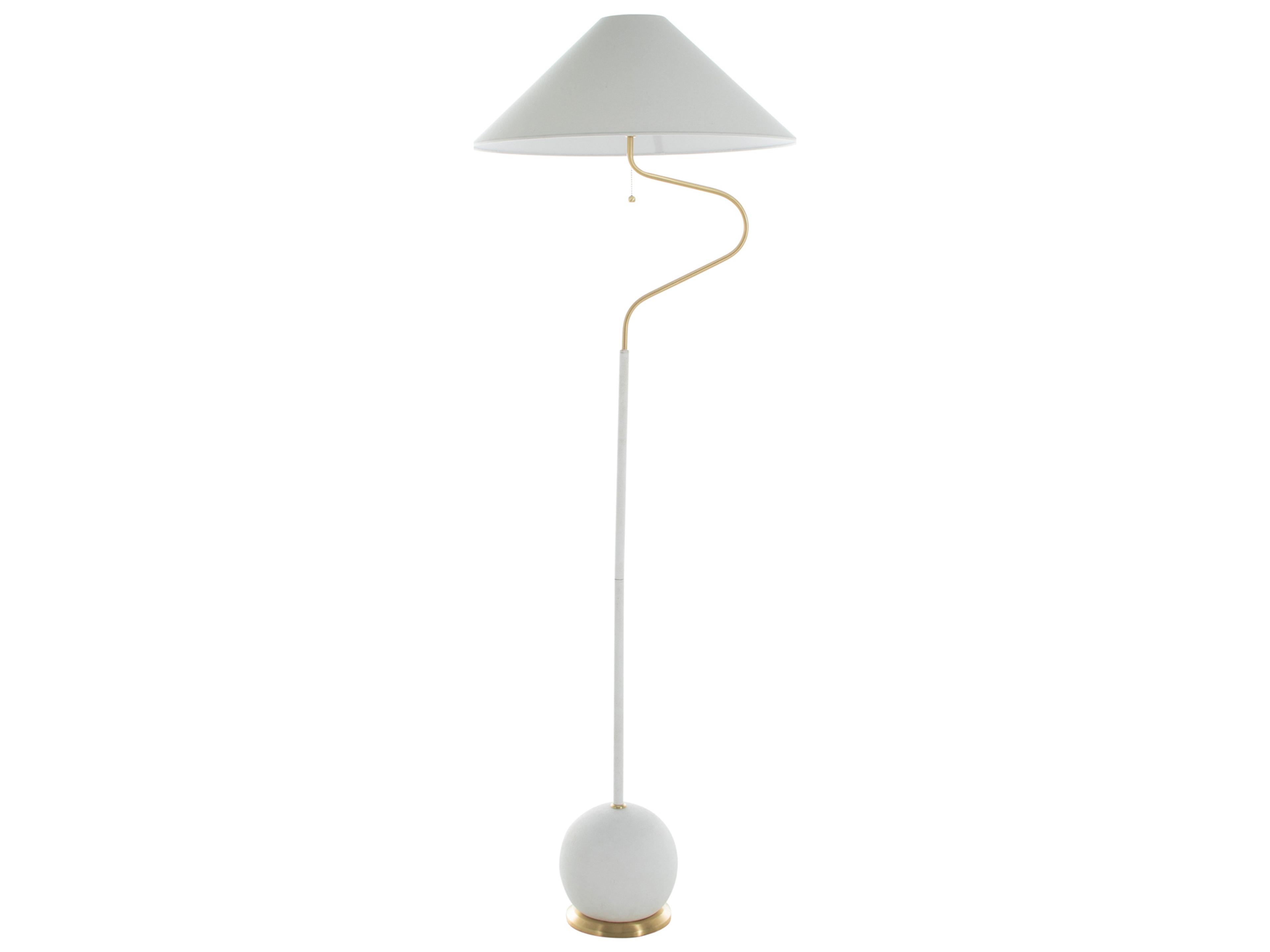 Gabby Lombard White Floor Lamp
