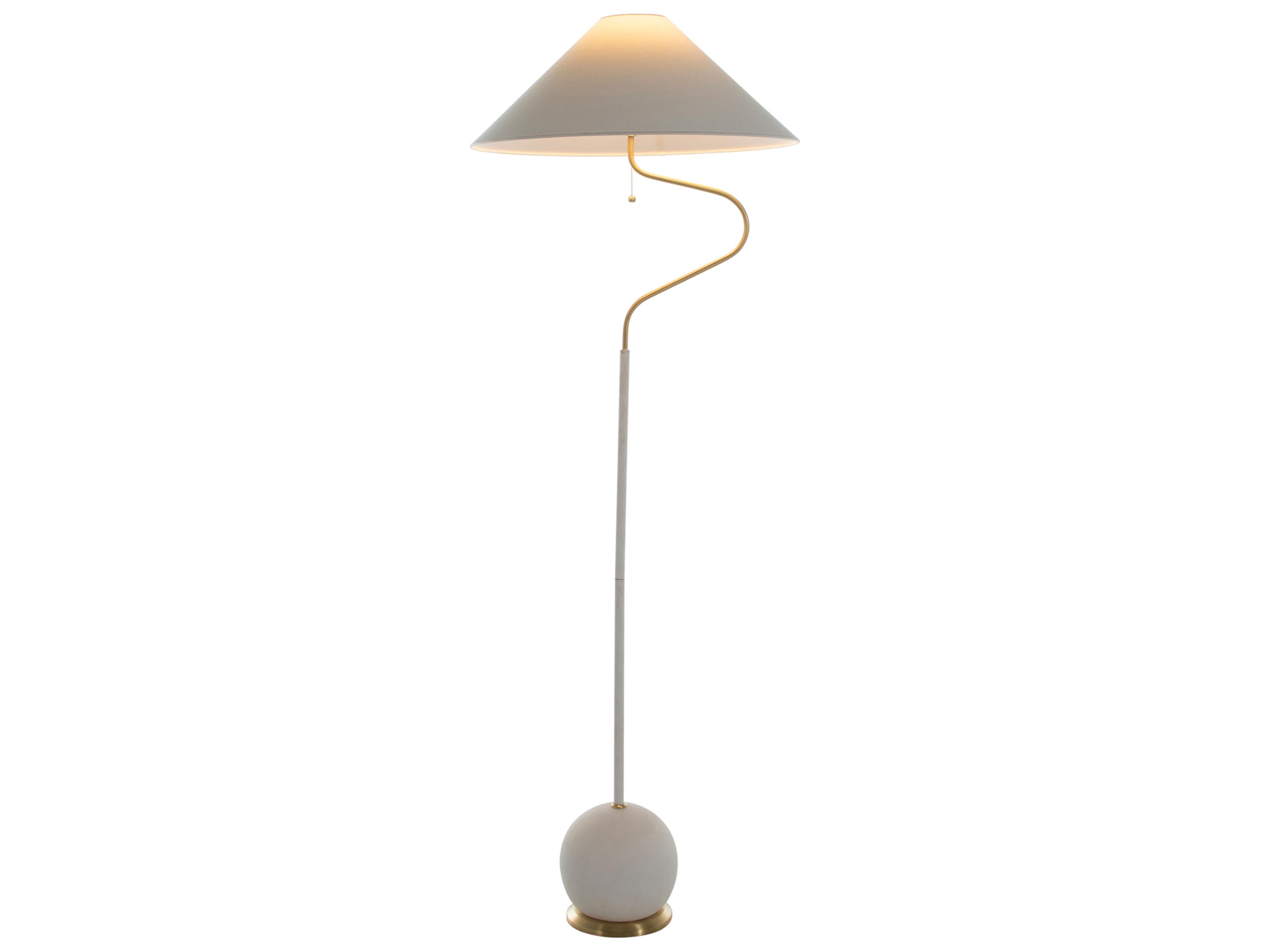 Gabby Lombard White Floor Lamp