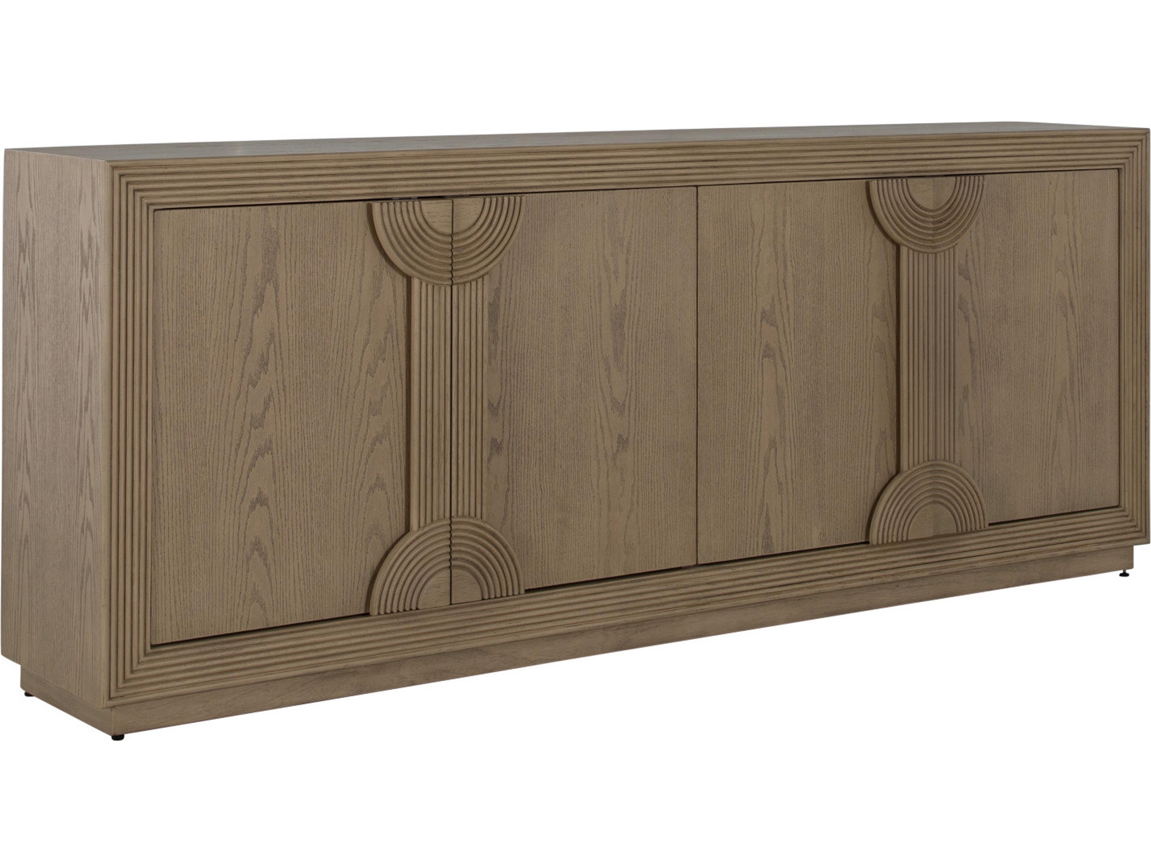 Areo 86" Mindi Wood Cerused Natrual Sideboard