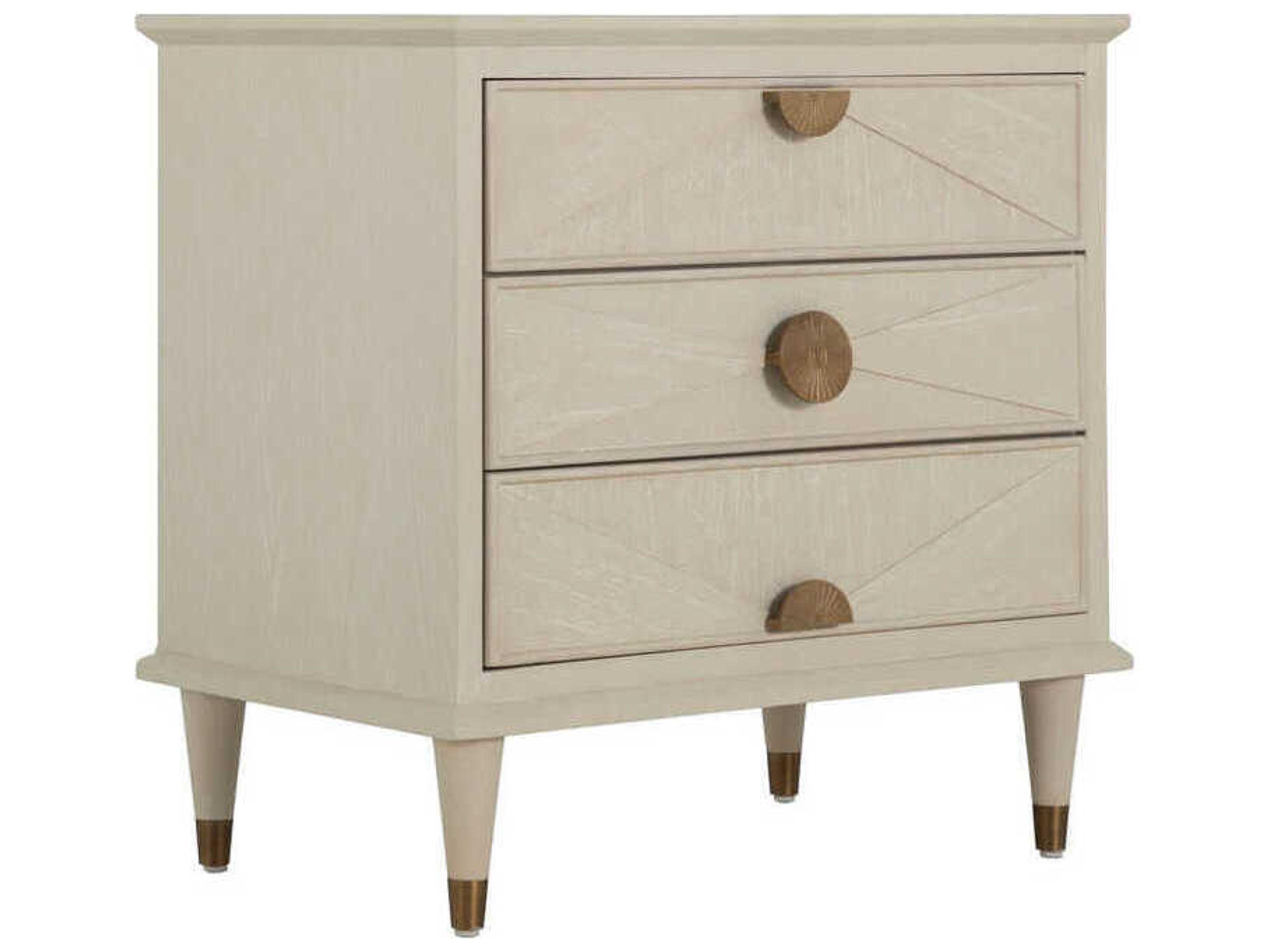 Emberly 2-Drawers Beige Mindi Wood Nightstand