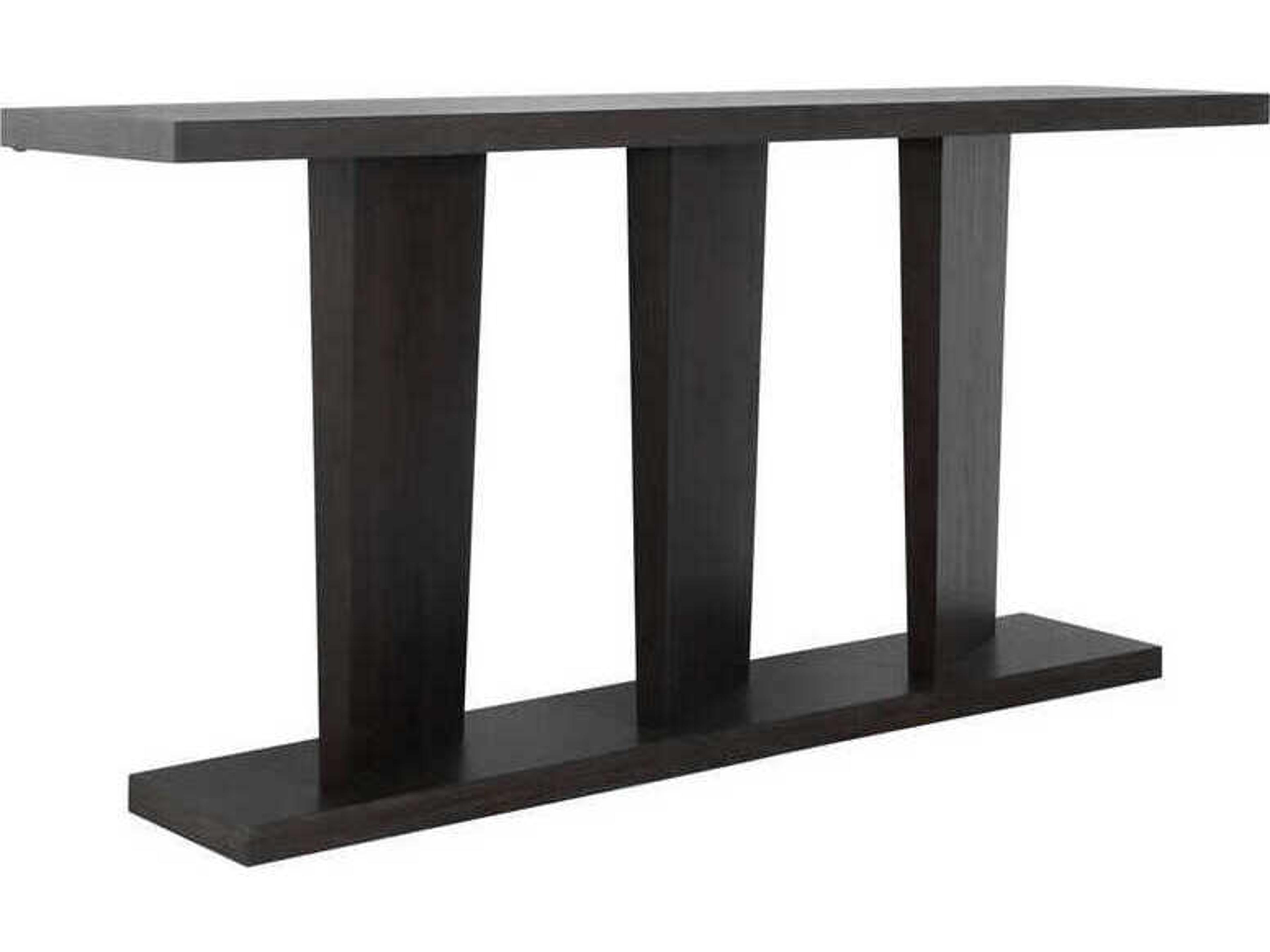 Aberdeen Rectangular Wood Brushed Black Console Table