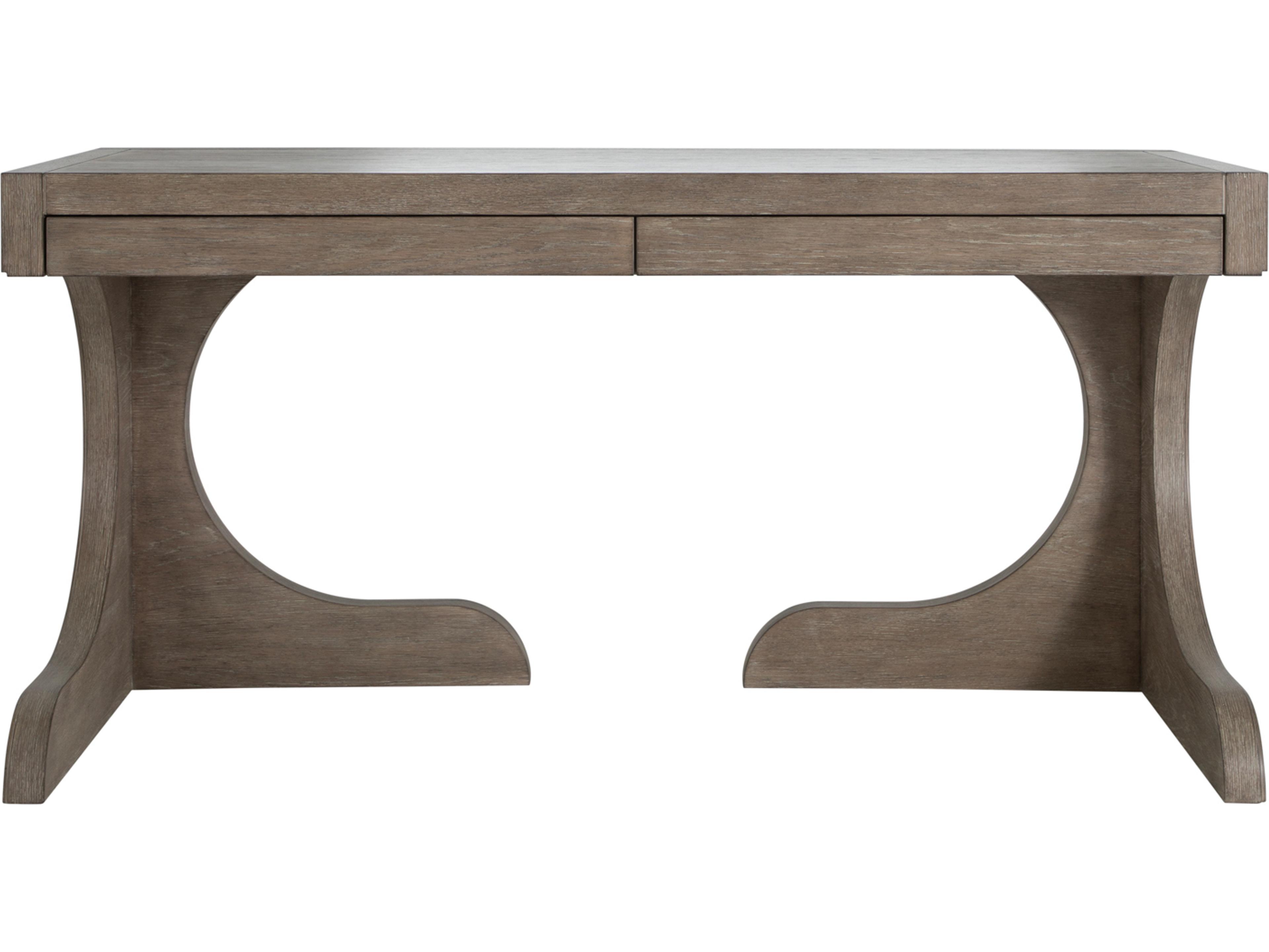 Gabby Carmen Brushed Grey Brown Oak Wood Writing Desk