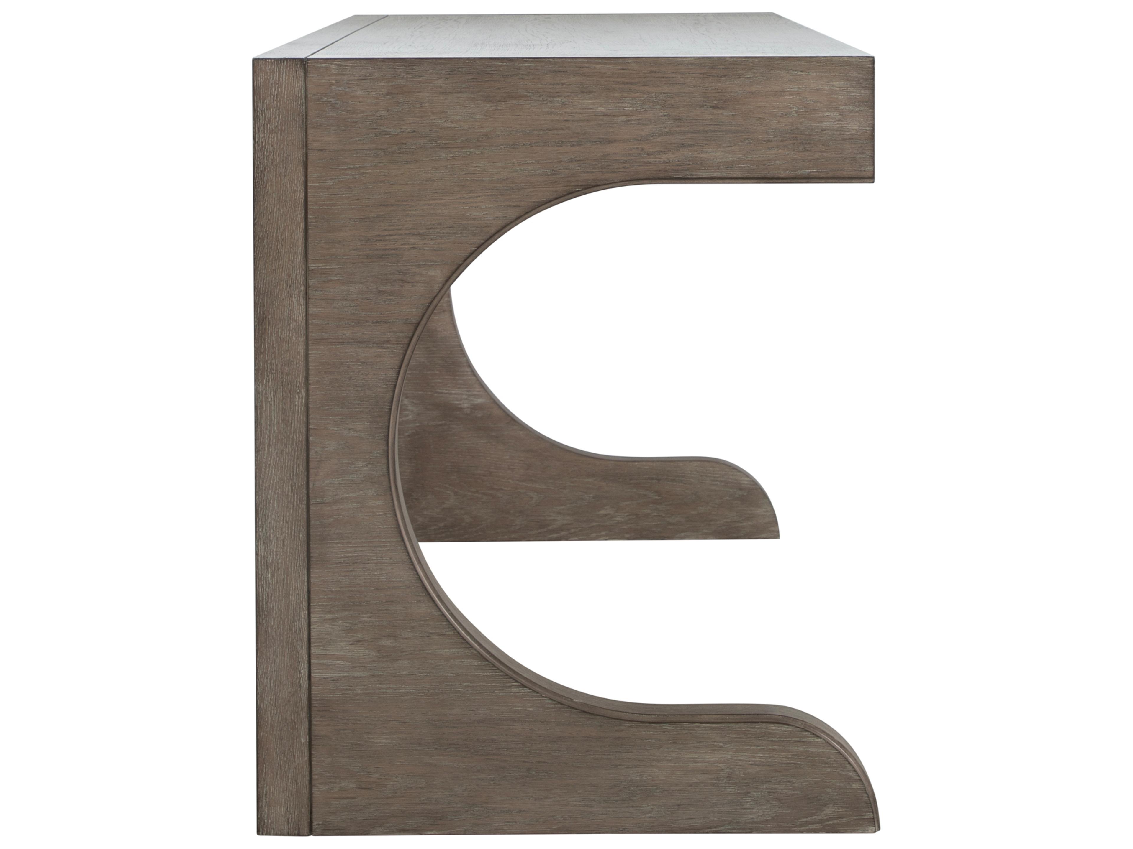 Gabby Carmen Brushed Grey Brown Oak Wood Writing Desk