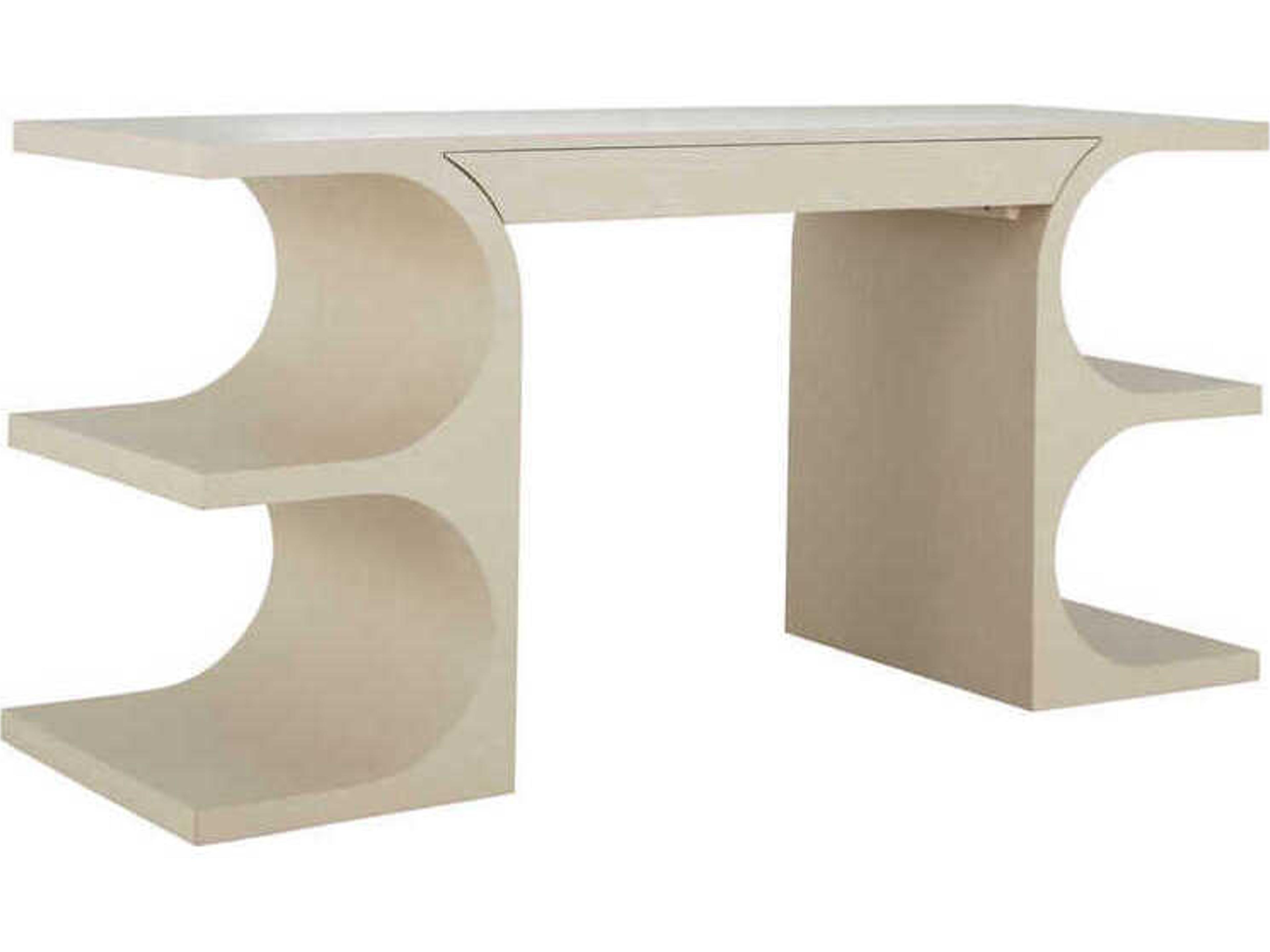 Gabby Erin Ceruse White Oak Wood Computer Desk