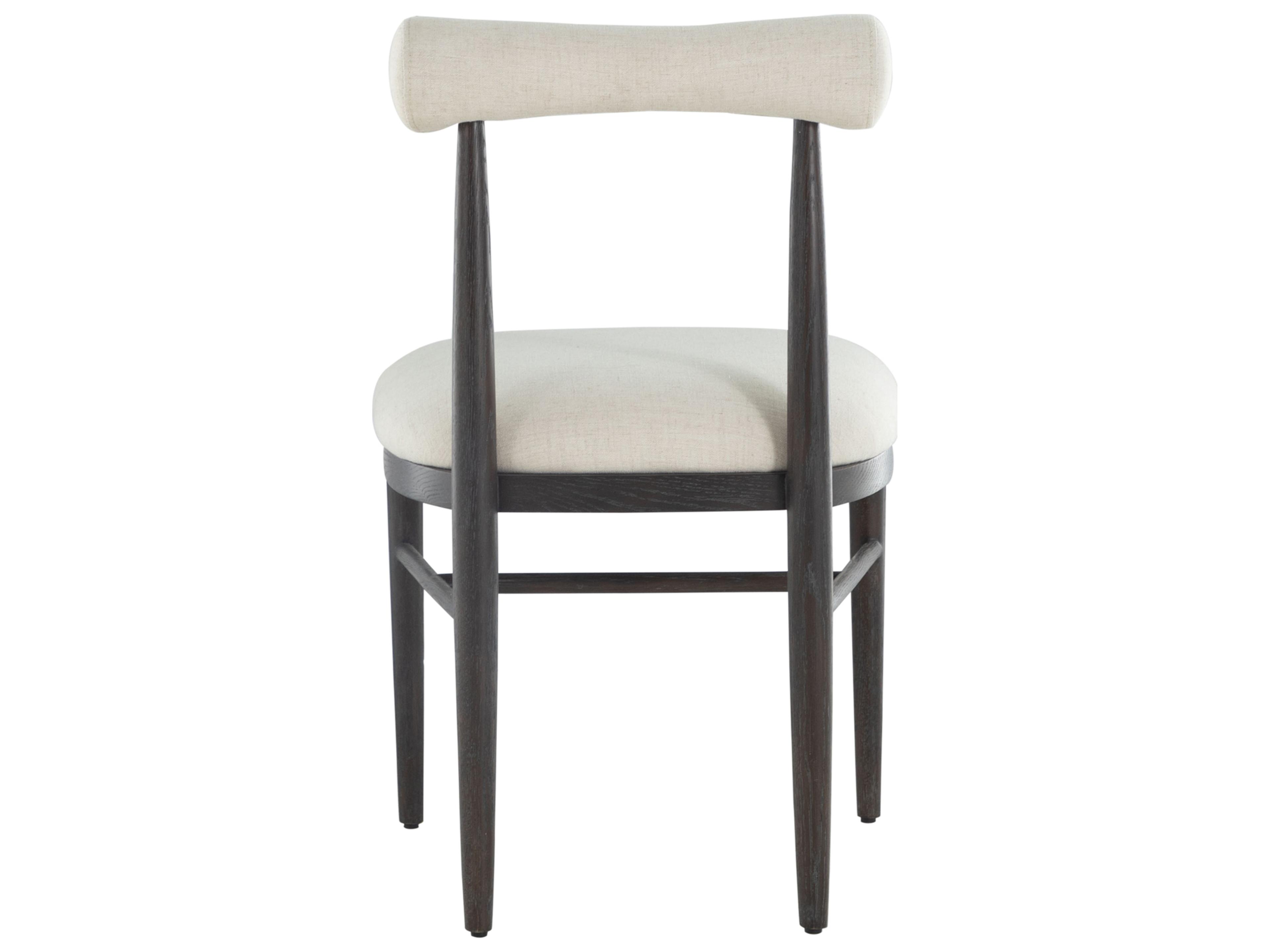 Gabby Vira Oak Wood White Upholstered Armless Dining Chair