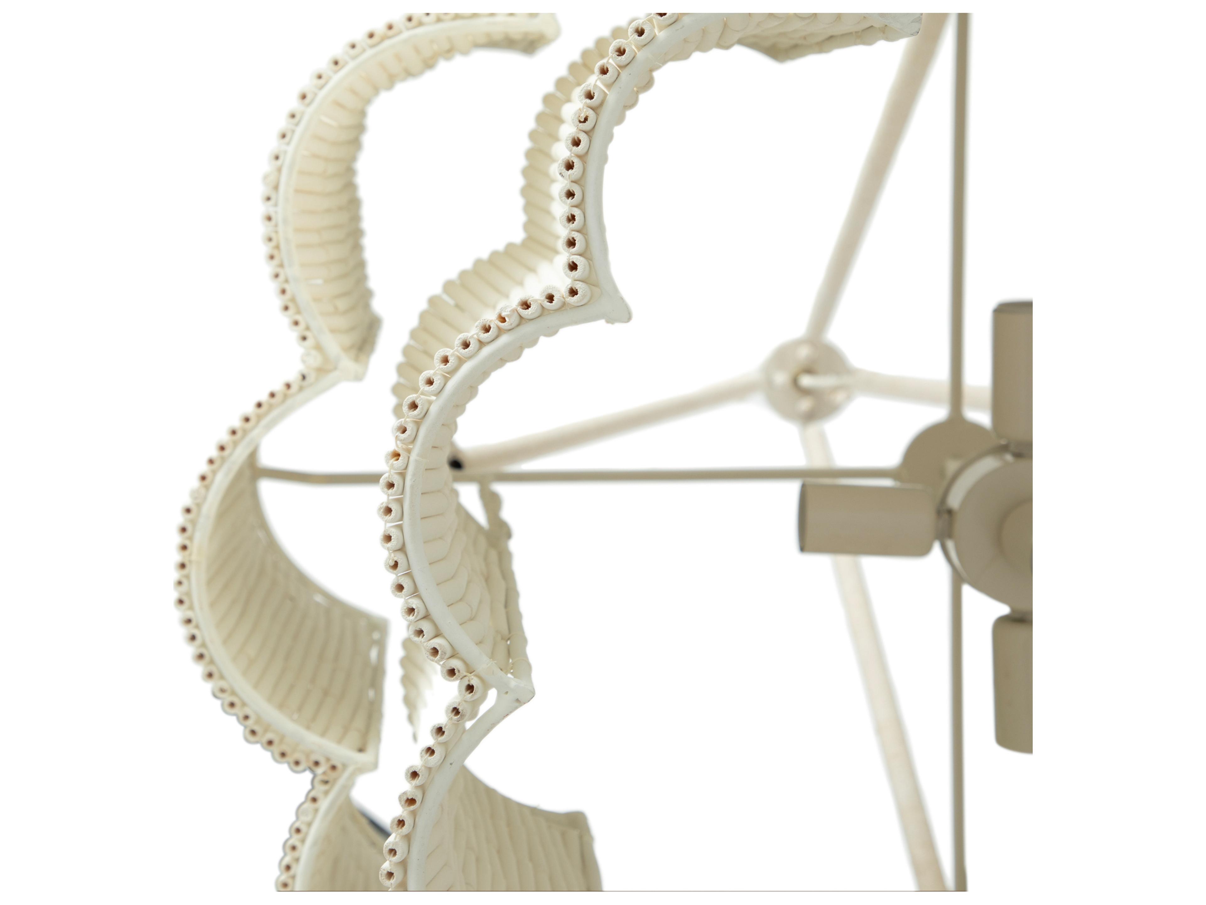 Gabby Mimi 4-Light Winter White Natural Ivory Tiered Pendant