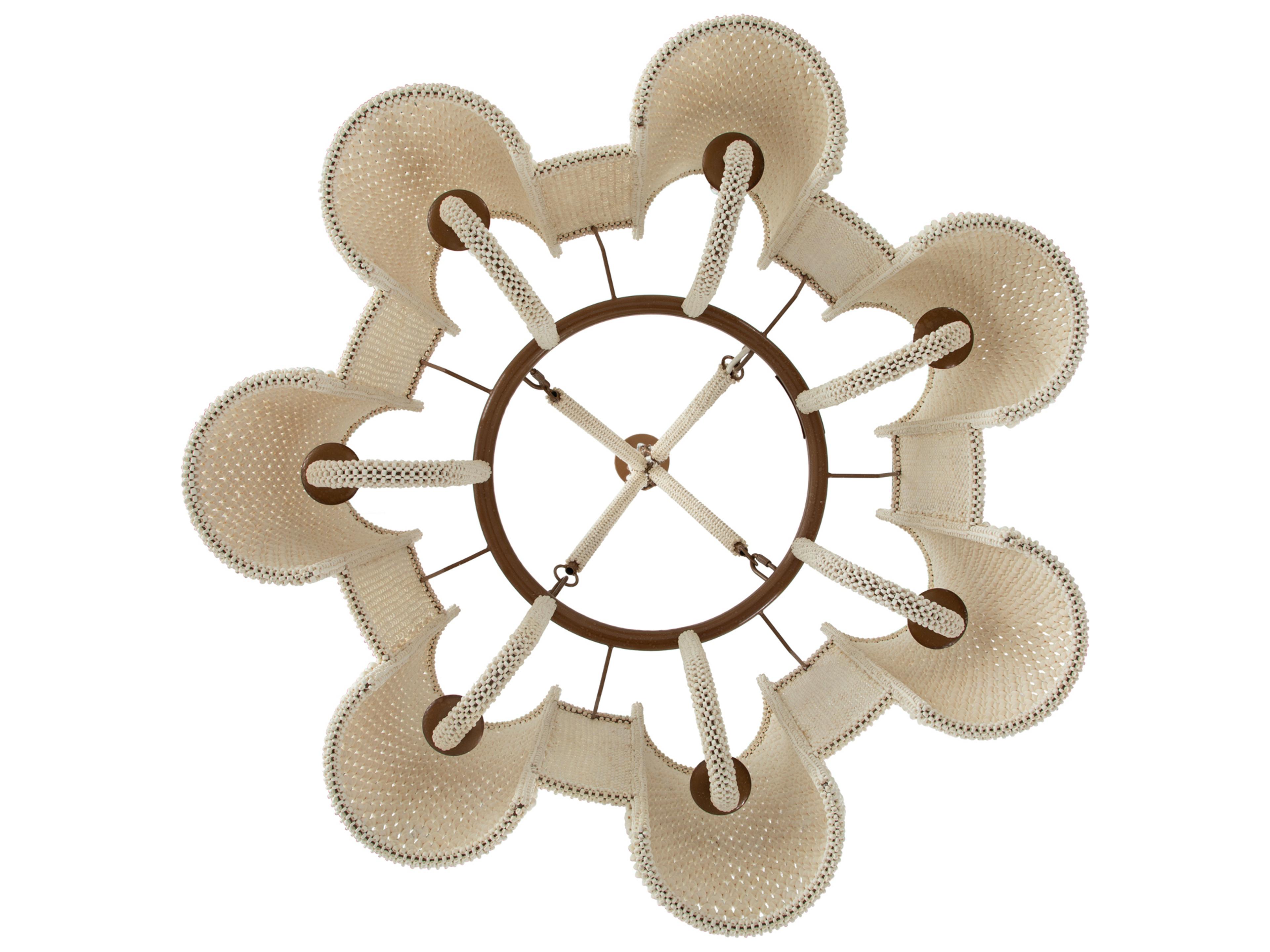 Gabby Teagan 7-Light Winter White Natural Ivory Tiered Pendant