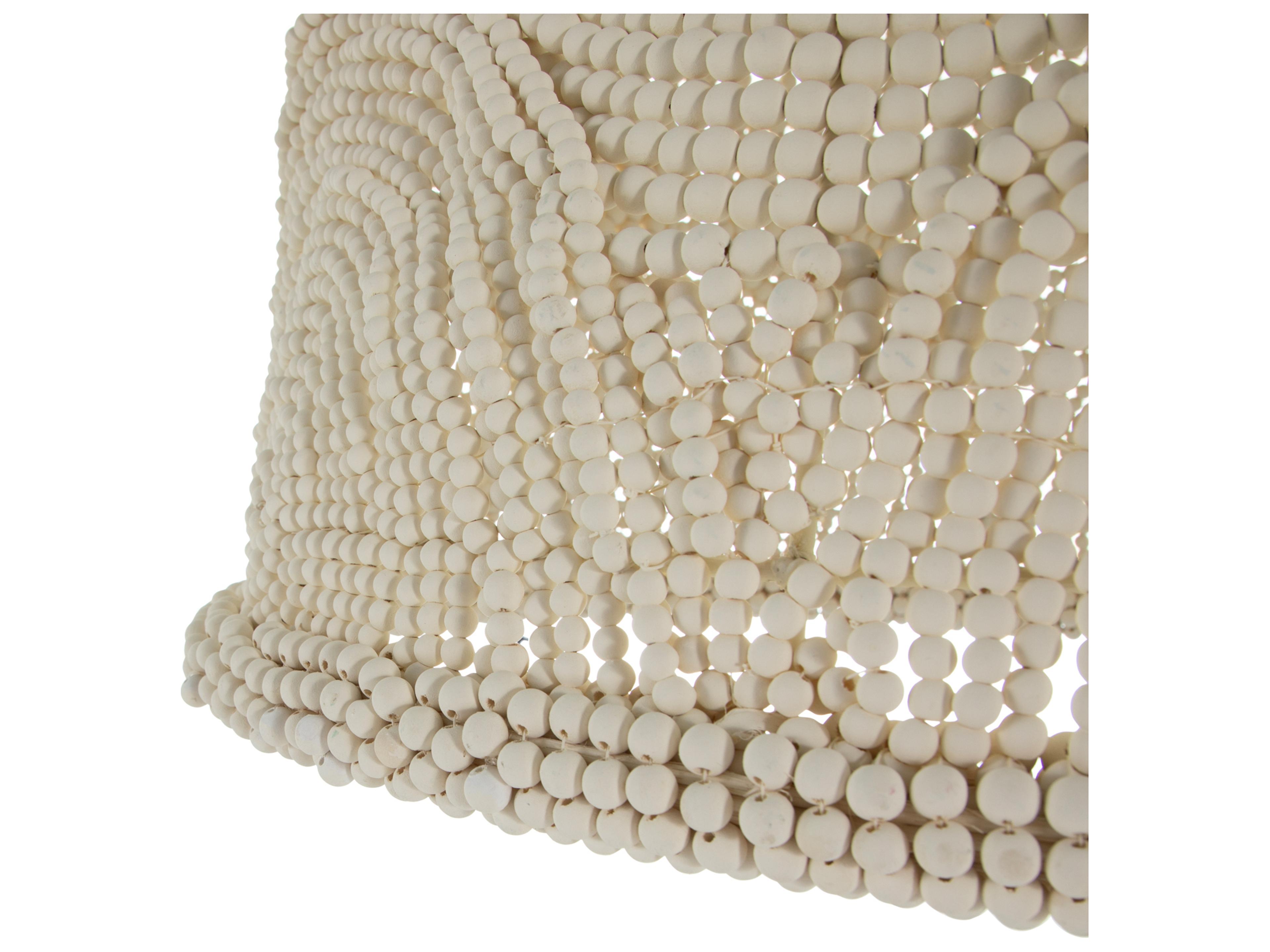 Gabby Angelina 4-light Winter White Natural Ivory Linear Island Pendant