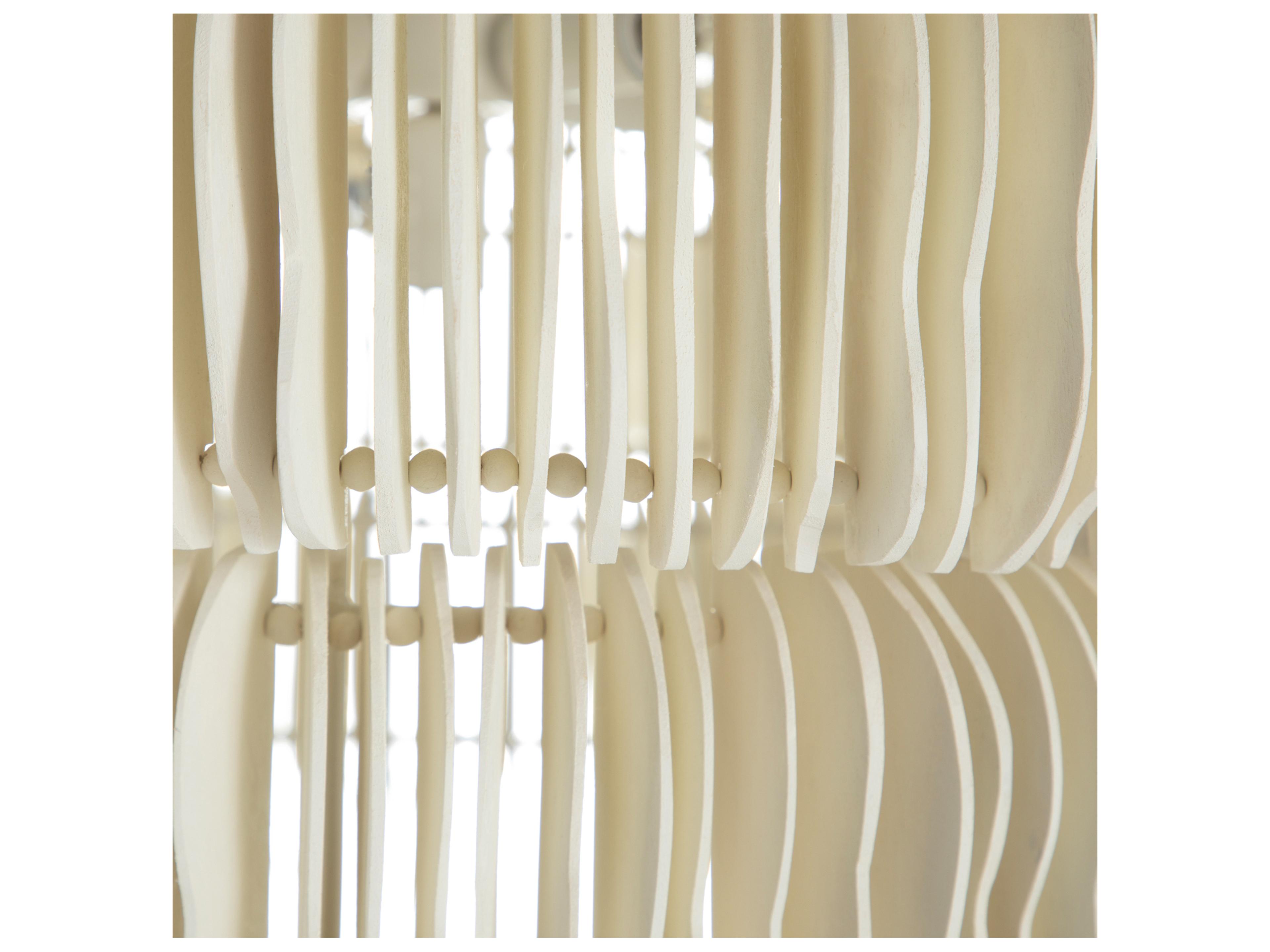 Gabby Serena 5-Light Winter White Ivory Brown Tiered Pendant